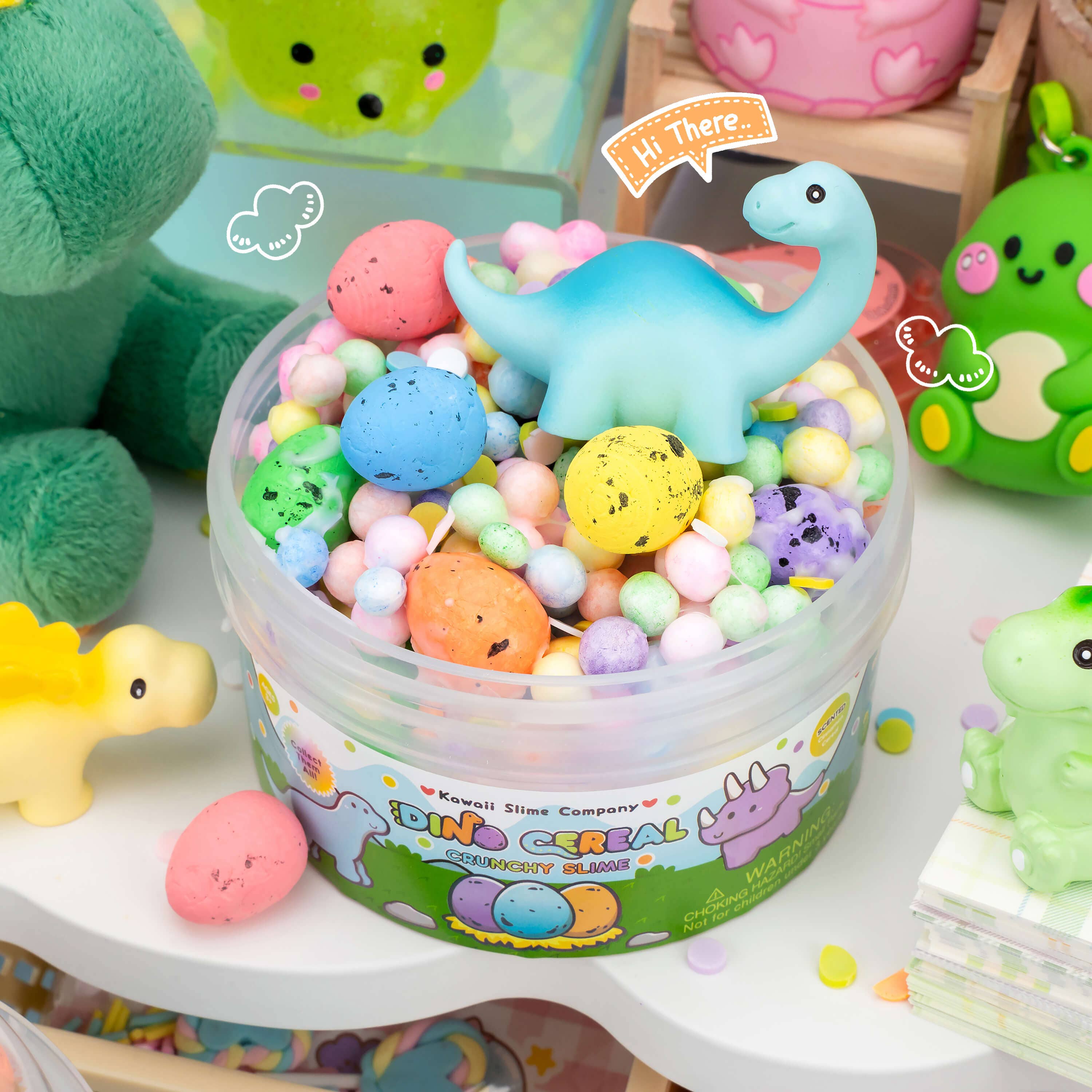 Dino Cereal Crunchy Signature Dome™ Slime | Kawaii Slime