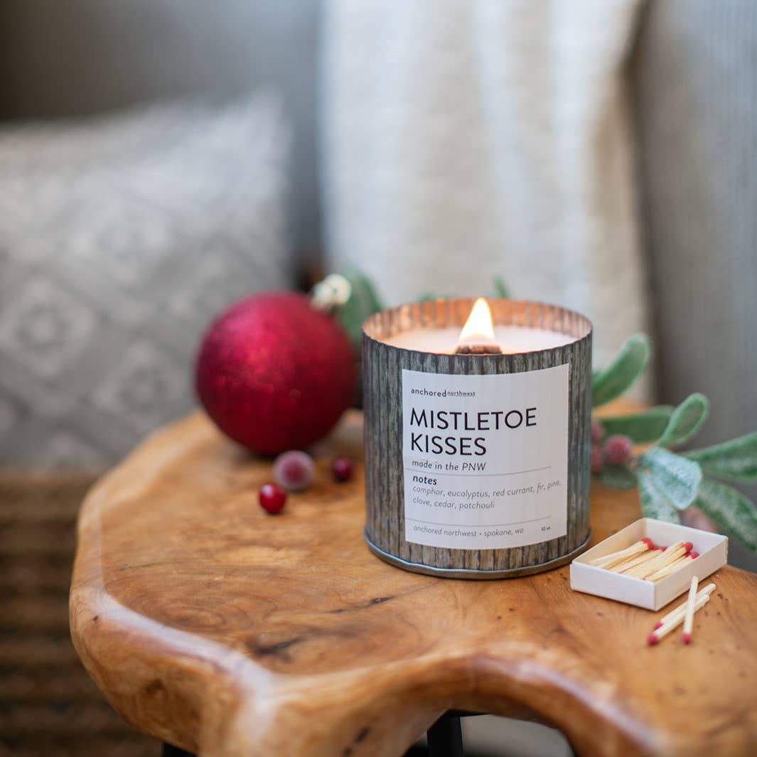 Fraser Fir Rustic Vintage Farmhouse Wood Wick Holiday Candle | Anchored Northwest
