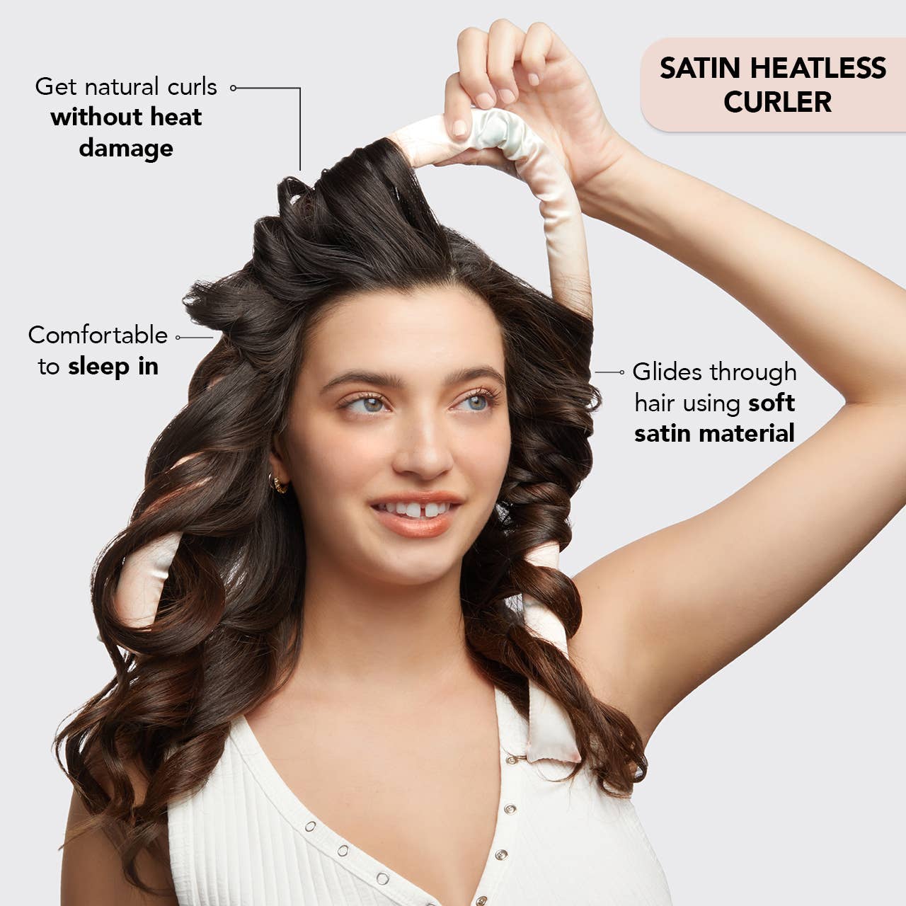 Satin Heatless Curling Set - Sunset Tie Dye | Kitsch
