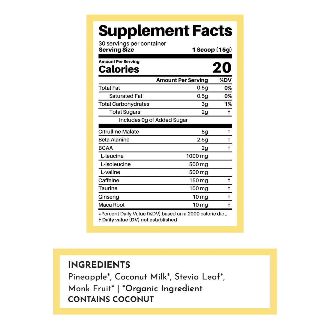 Pre-Workout  | Just Ingredients