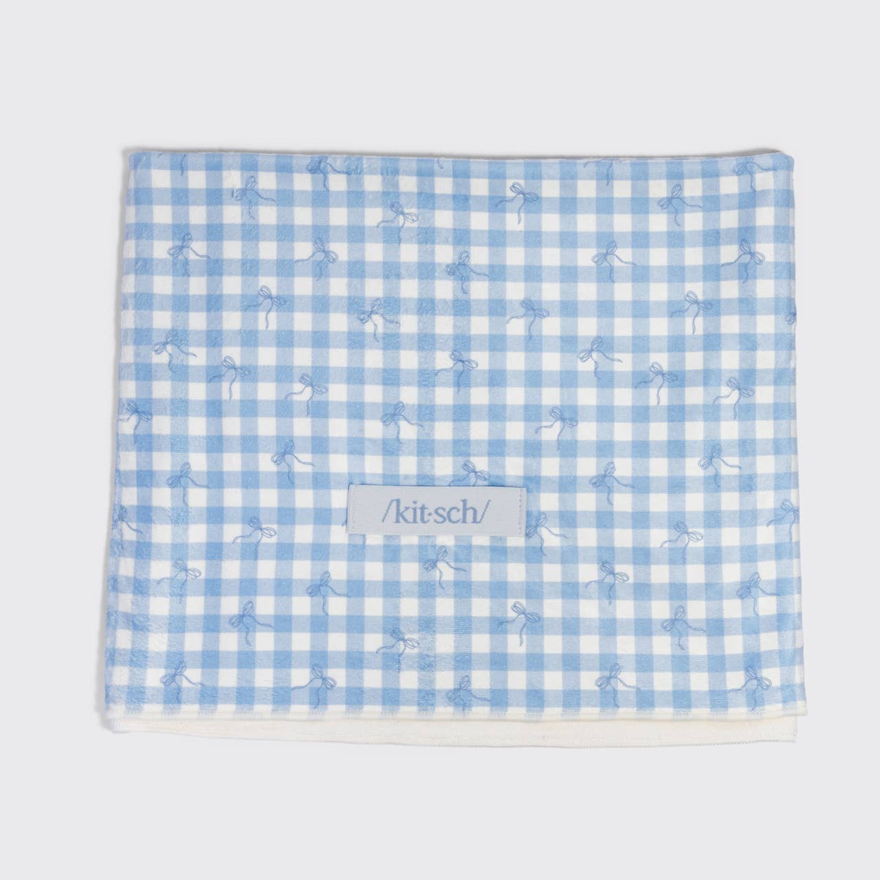XL Hair Towel Wrap - Gingham Blue | KITSCH