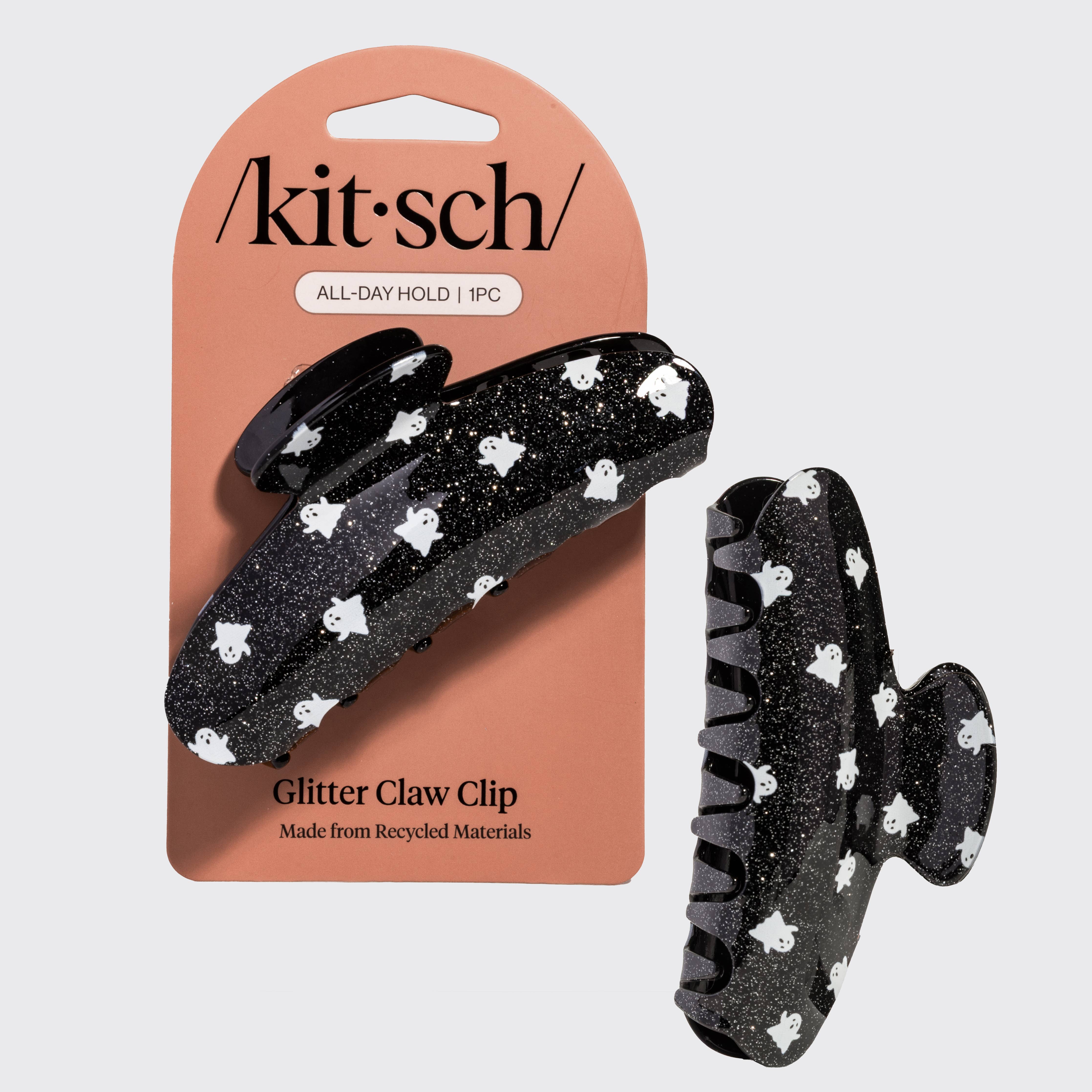 Recycled Plastic Glitter Claw Clip - Ghosts | KITSCH