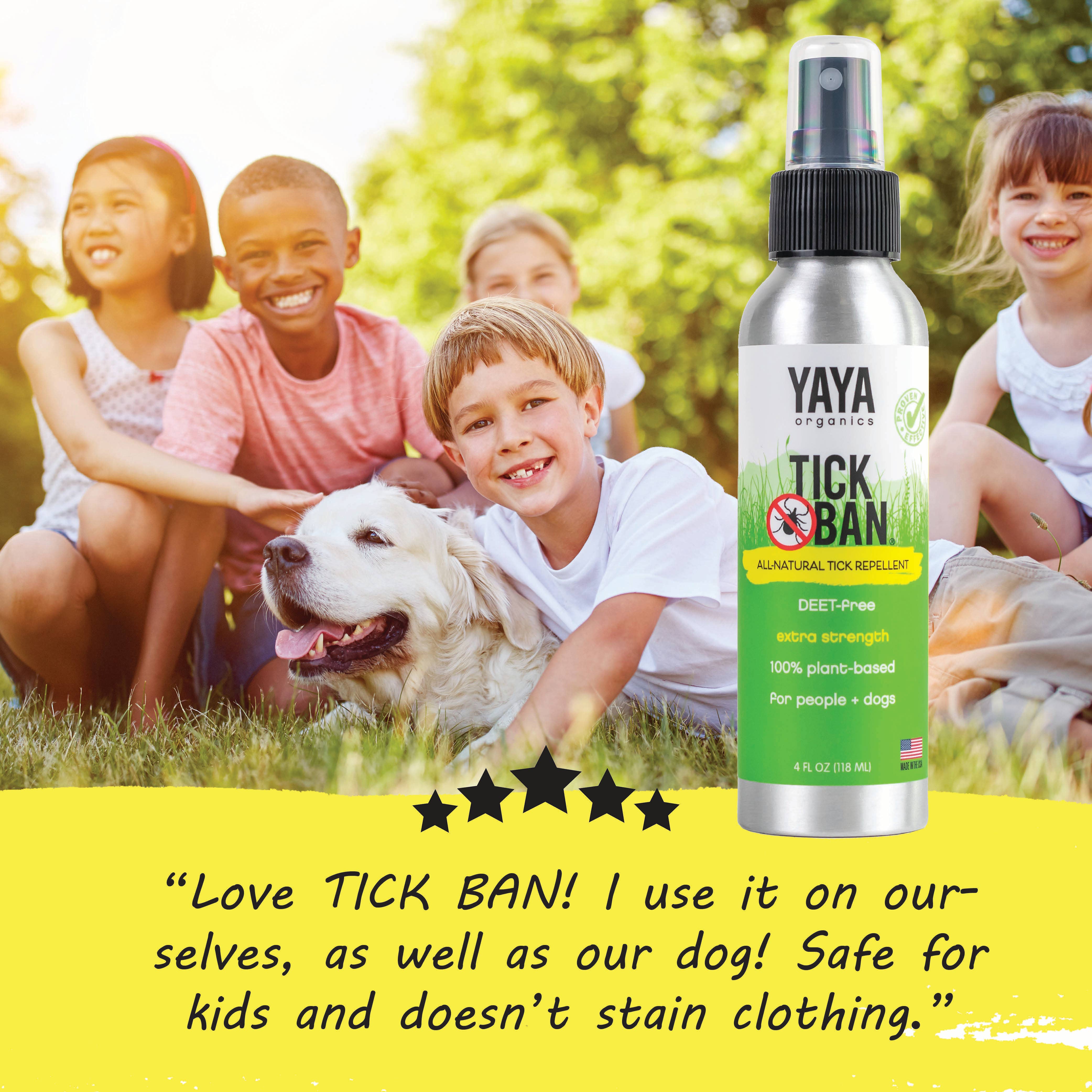 Tick Ban All-Natural Tick Repellent - 4 oz | Yaya