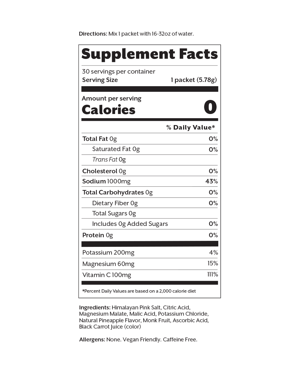 Salted Pineapple Electrolyte Drink Mix | Promix