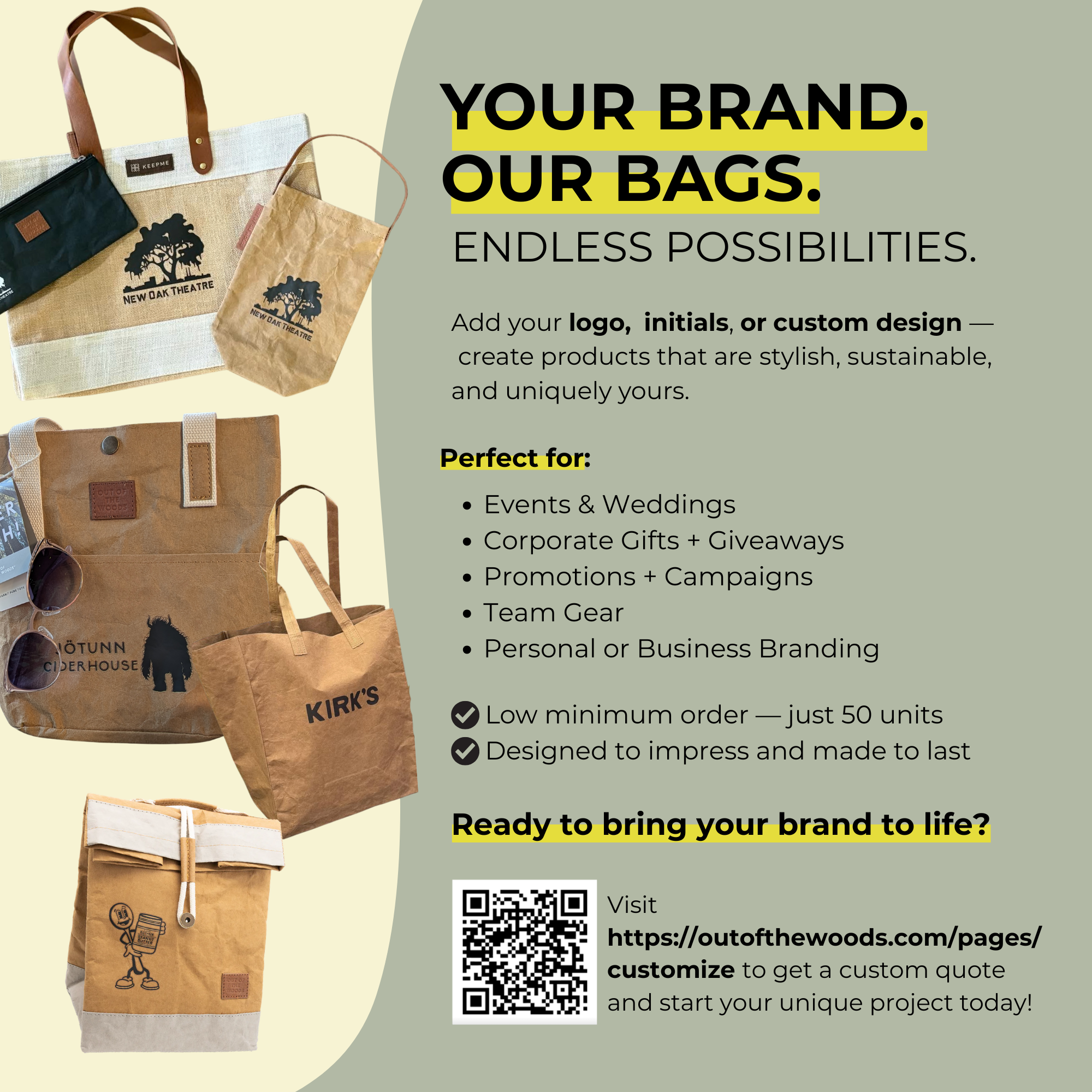 Iconic Shopper with Inner Pocket, Reusable Tote Bag | Out of the woods