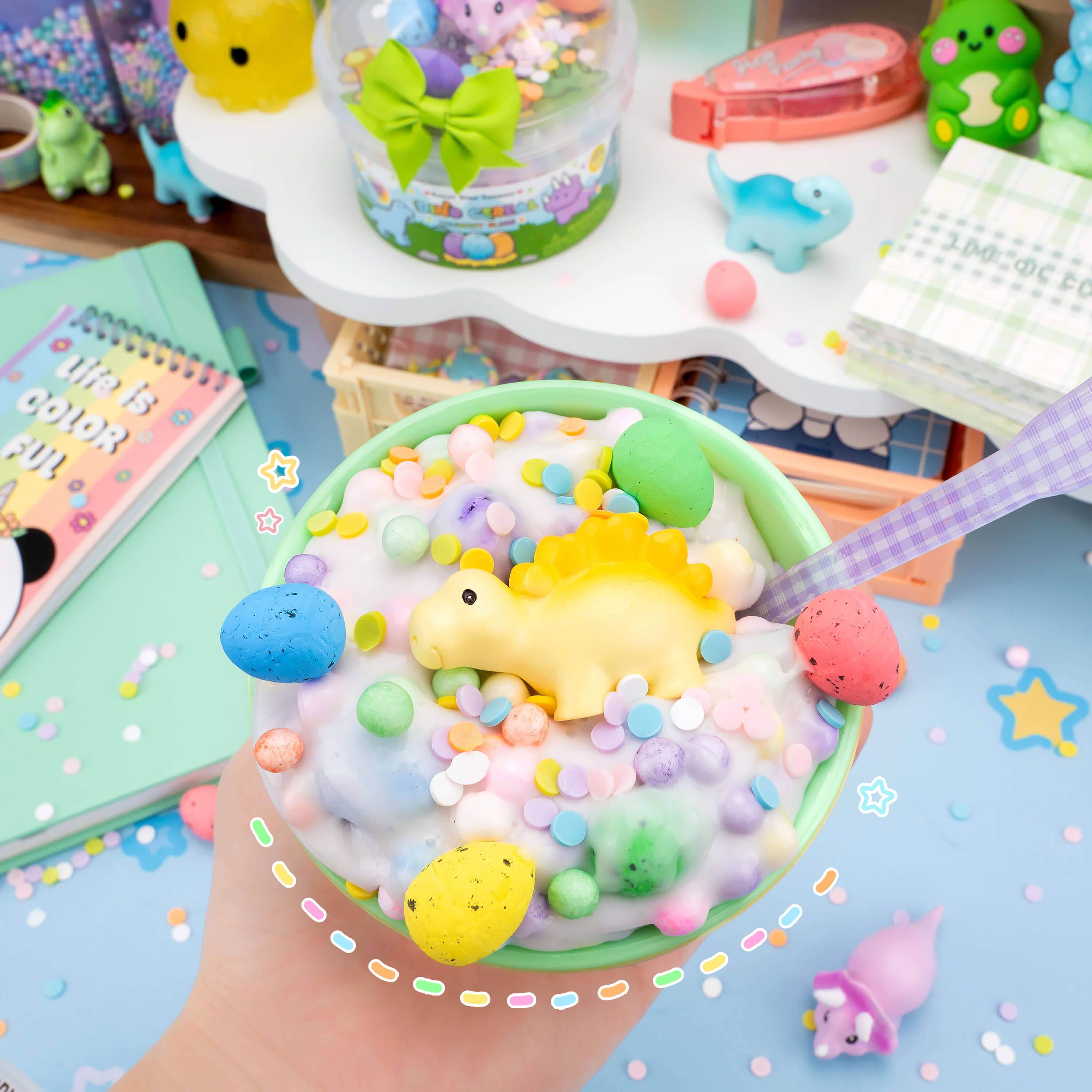 Dino Cereal Crunchy Signature Dome™ Slime | Kawaii Slime