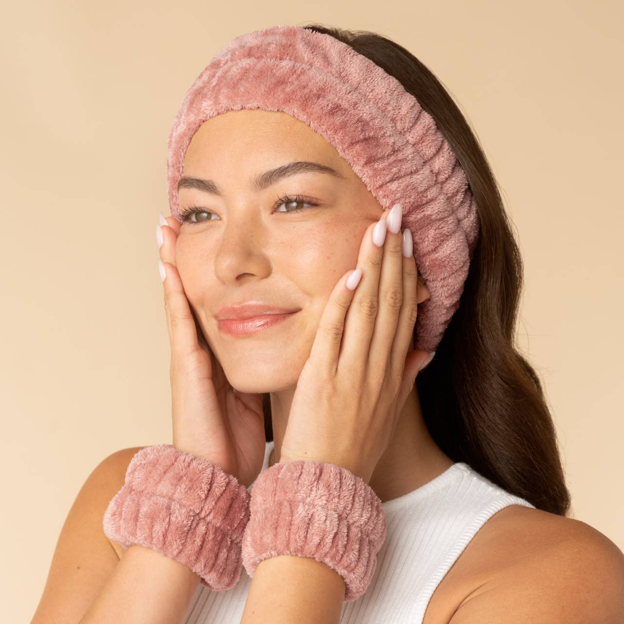 Spa Headband and Wristlets 3pc Set - Terracotta | KITSCH