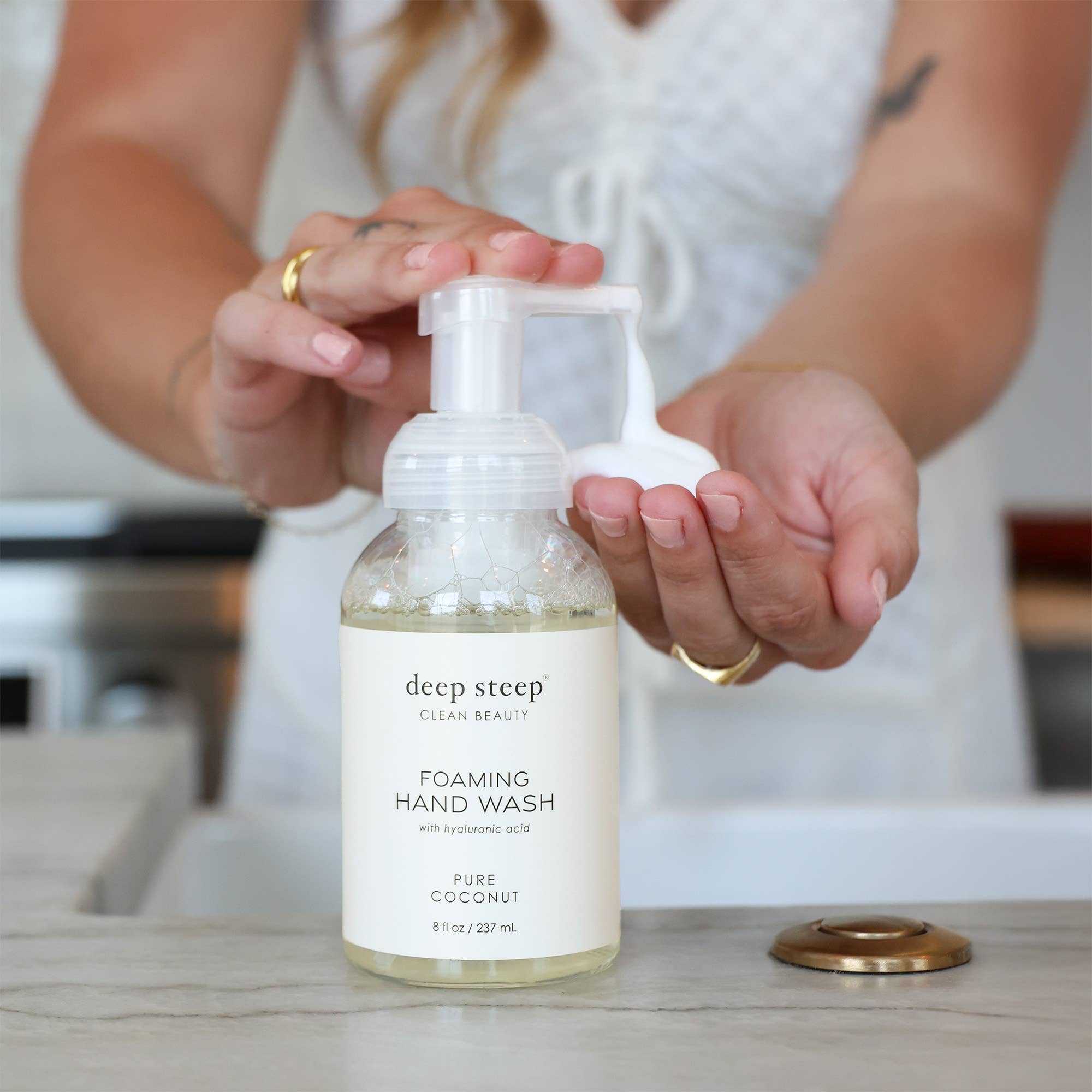 Foaming Hand Wash - Pure Coconut 8oz | Deep Steep Clean Beauty