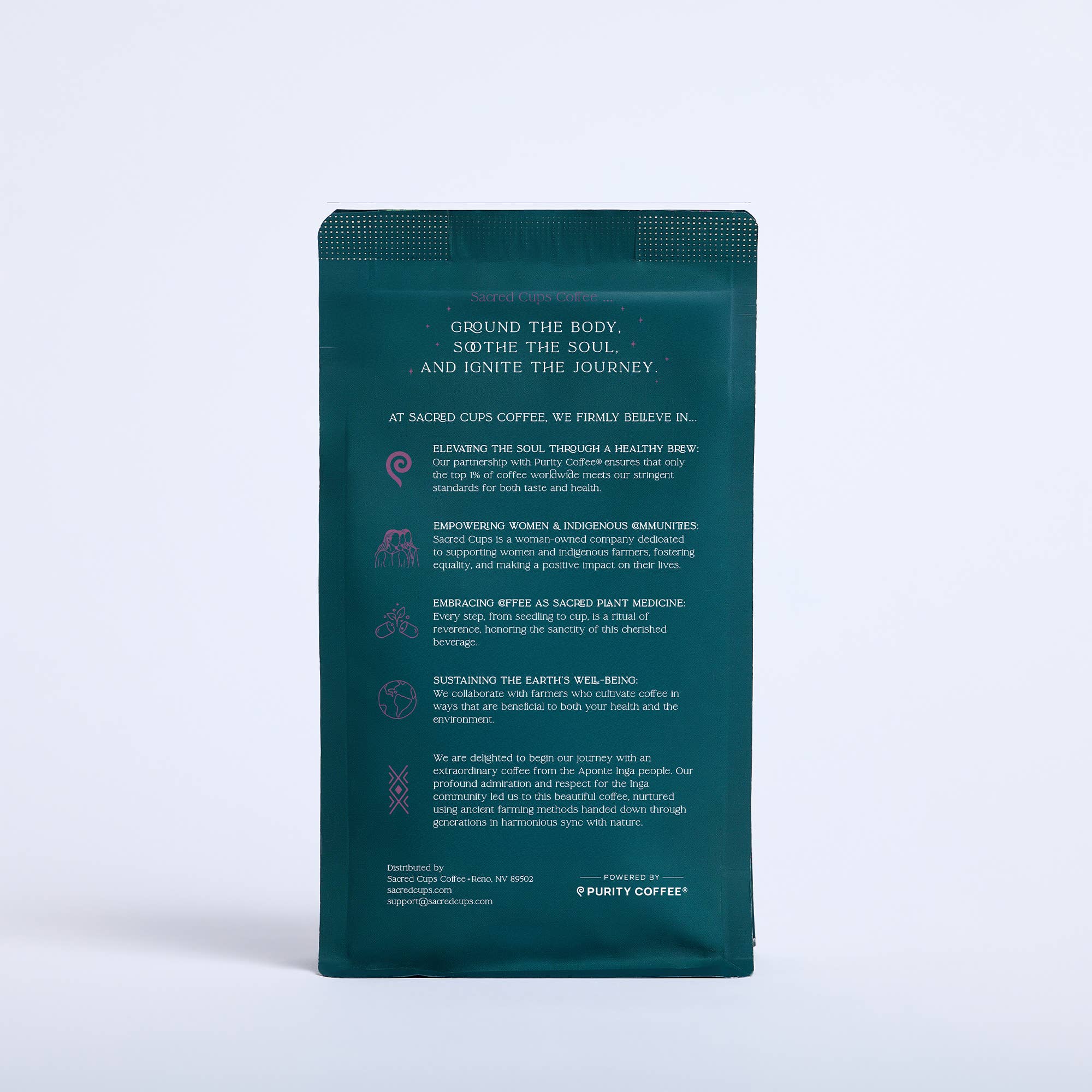 Aponte Inga Medium Roast Whole Bean - 12oz Bag | Purity Coffee