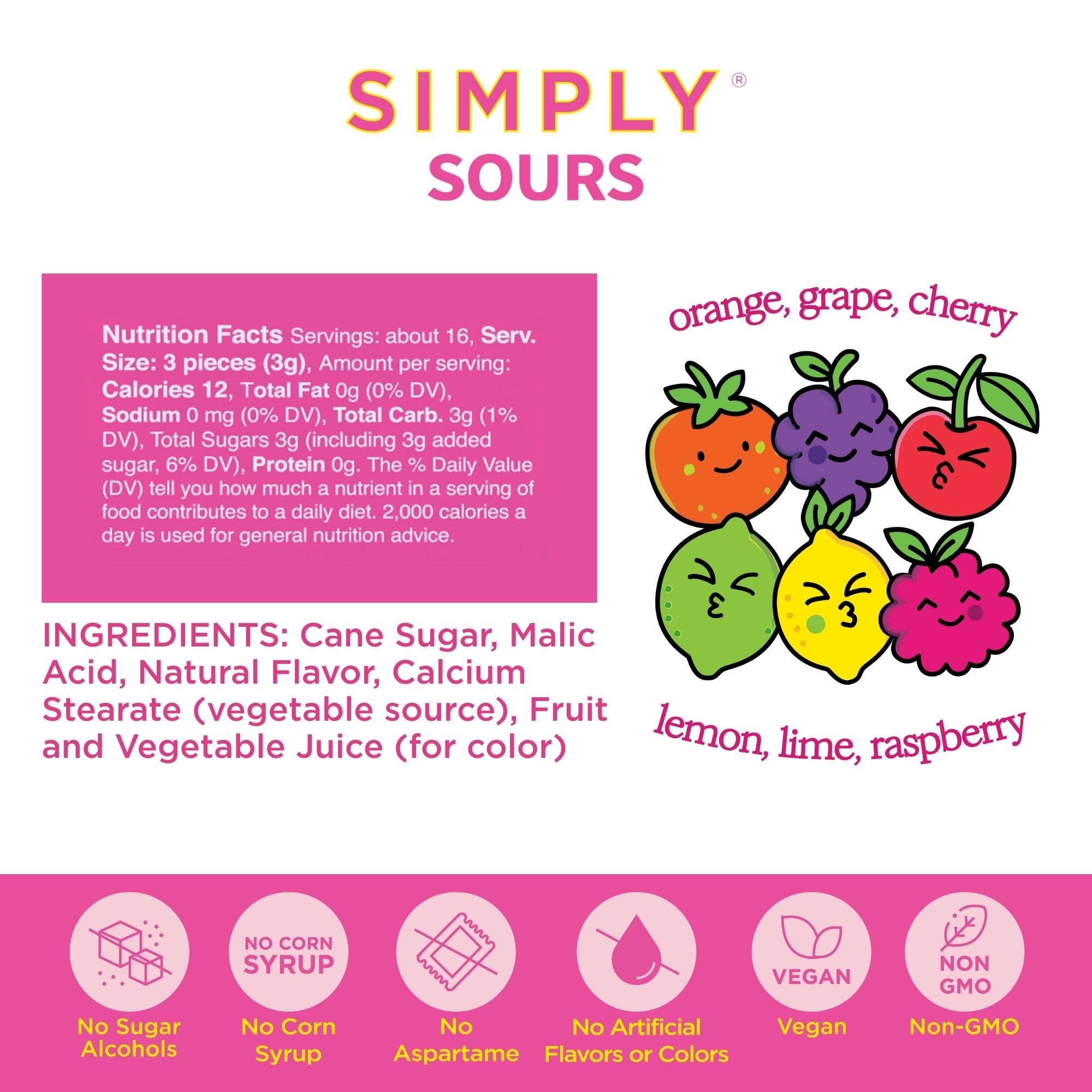 Simply Sours - Fruit Punch | Simply Gum
