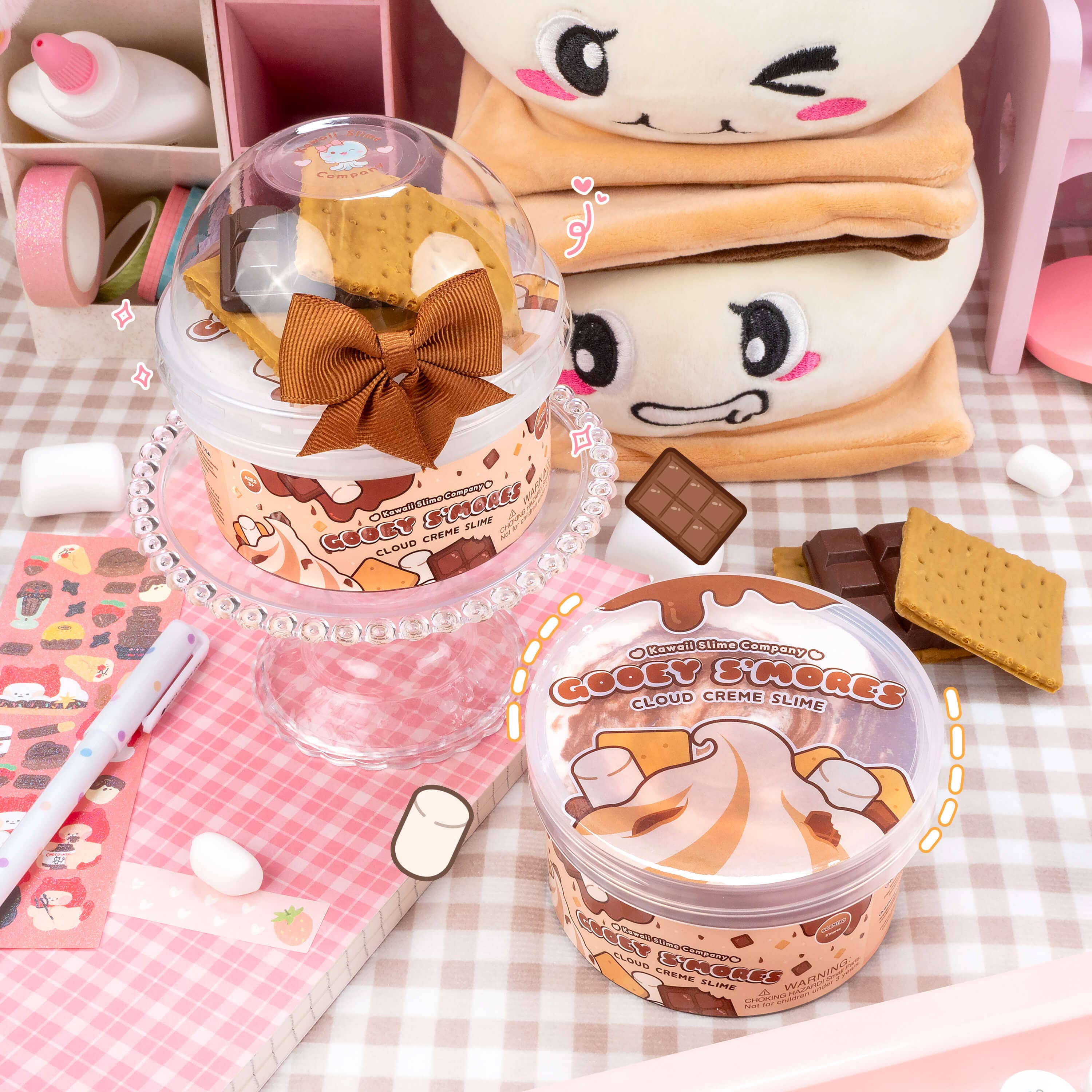 Gooey S'mores Cloud Creme Slime | Kawaii Slime Co
