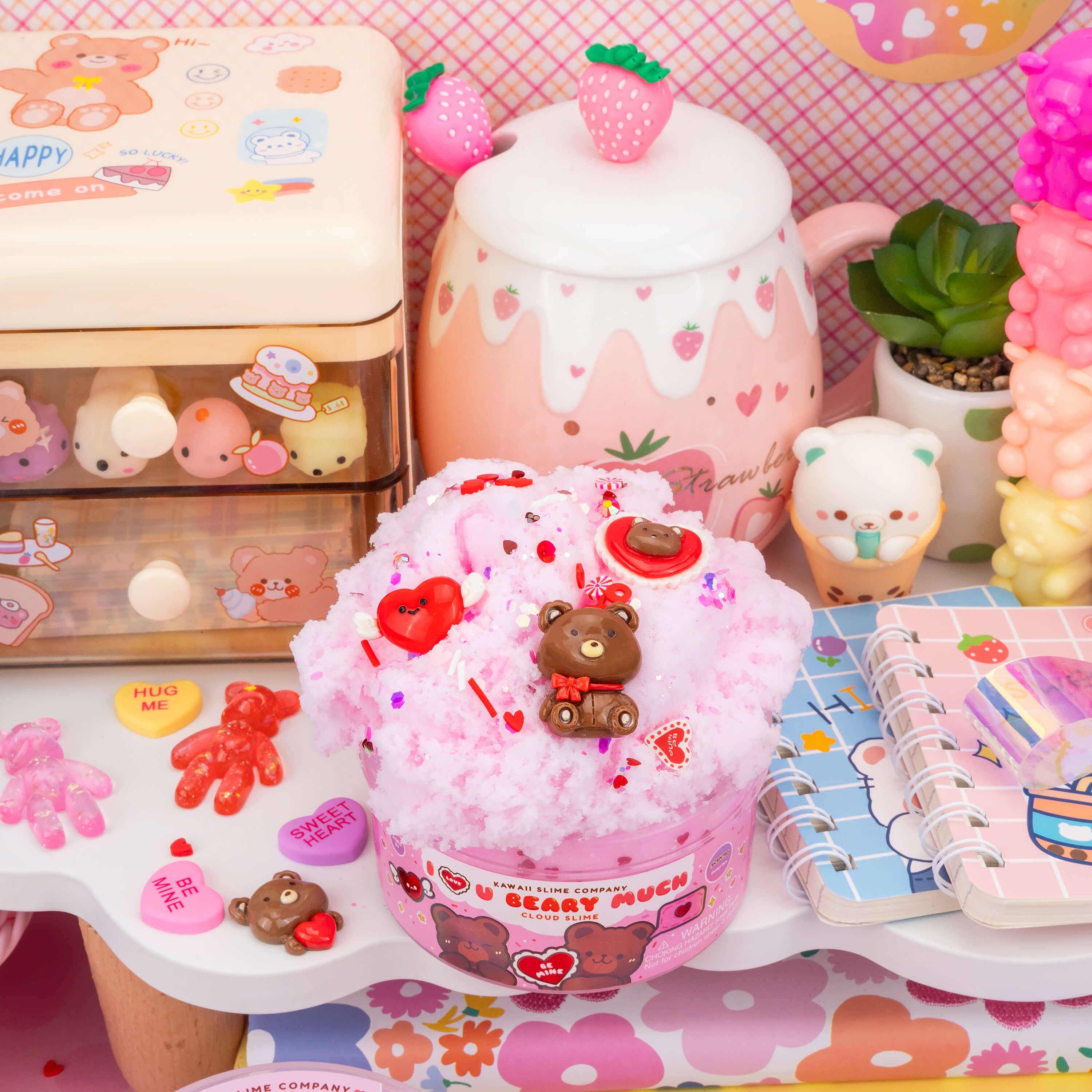 I Love You Beary Much Cloud Signature Dome™ Slime | Kawaii Slime