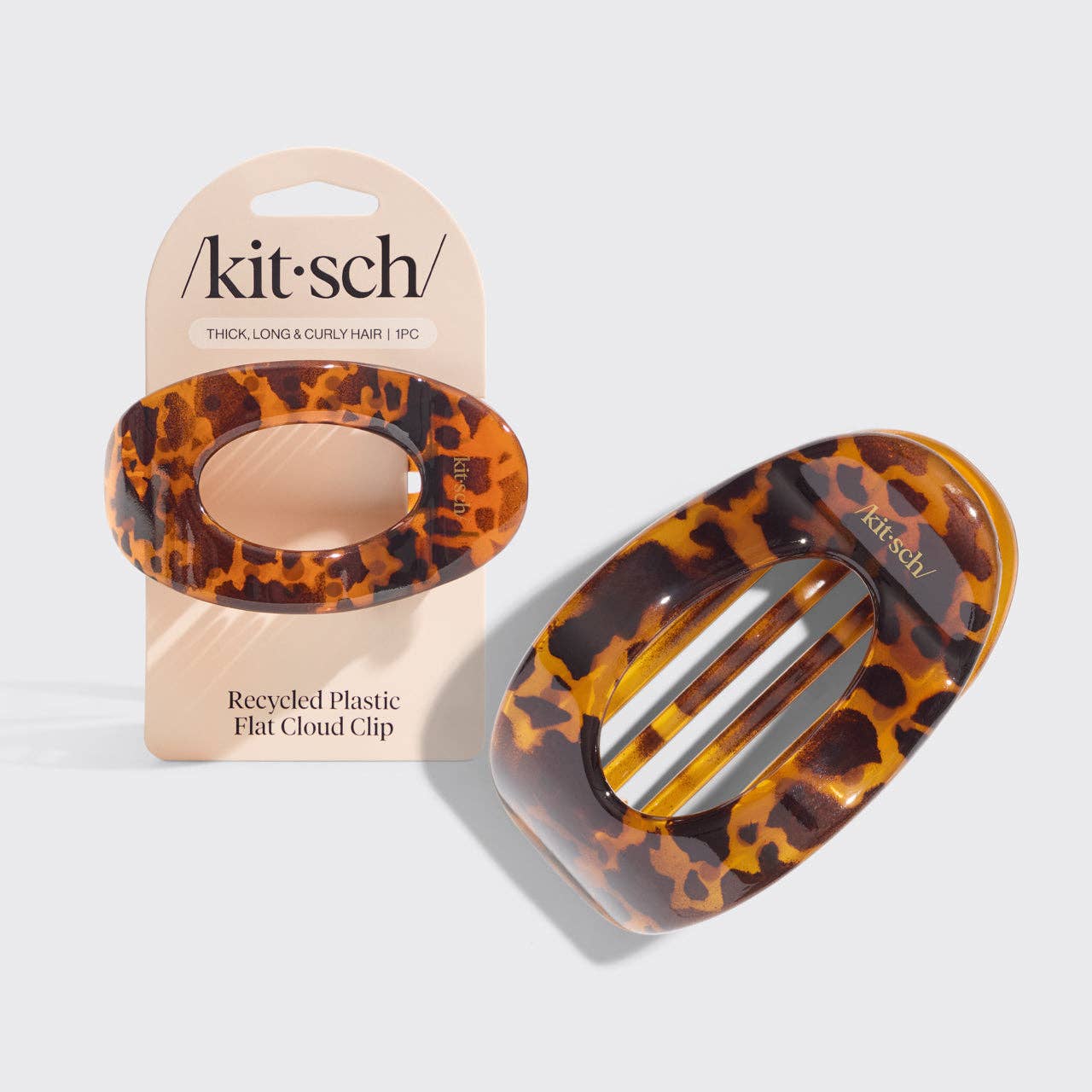 Recycled Plastic Large Flat Cloud Clip - Tort | KITSCH