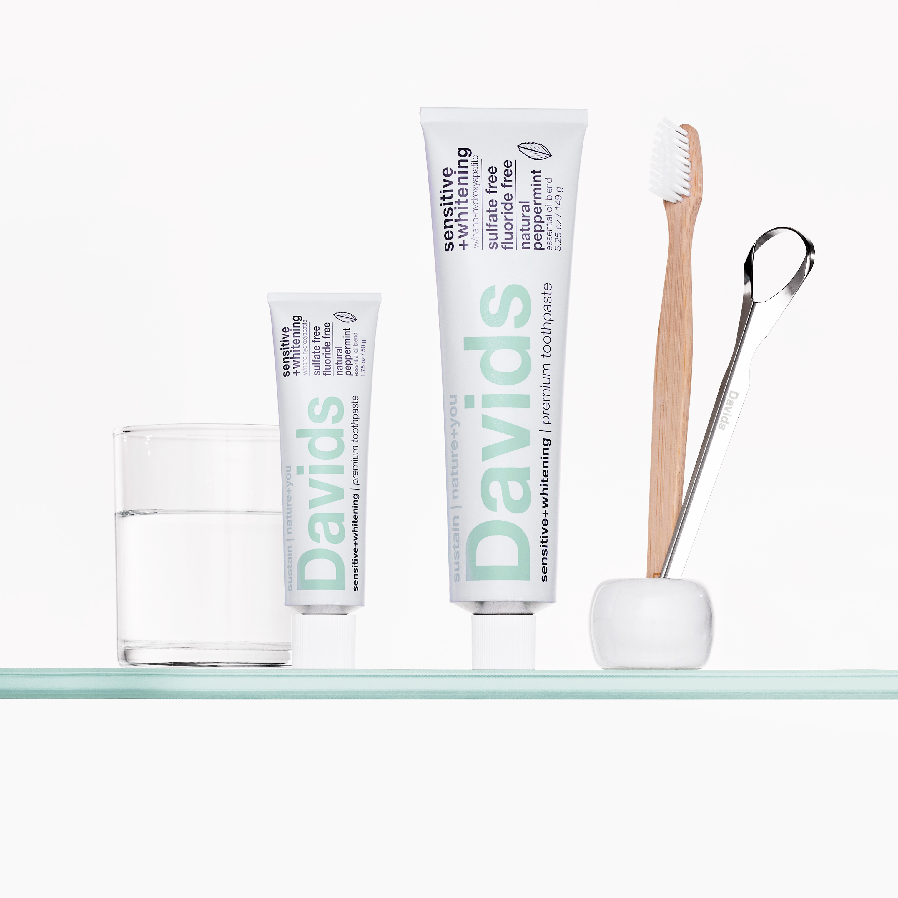 Davids Travel Size Premium Toothpaste Sensitive+Whitening | Davids