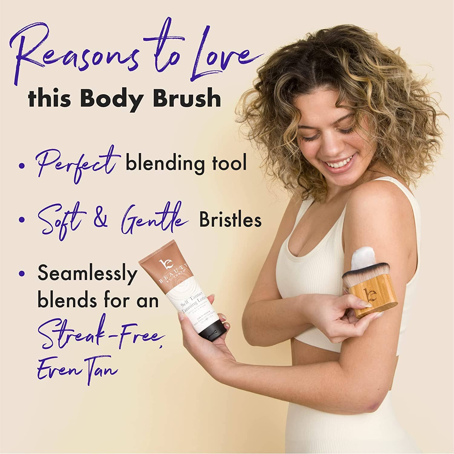 Self Tanner Application Kabuki Body Blending Brush | Beauty by Earth