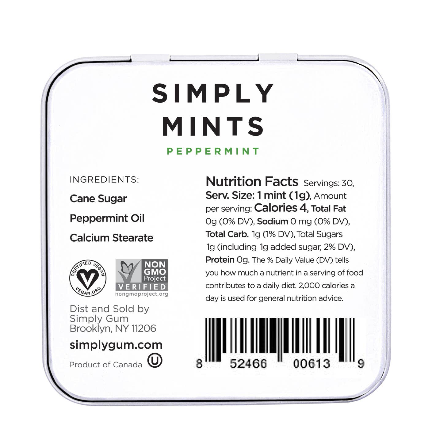 Simply Mints | Peppermint | Simply Gum