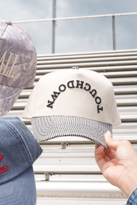 Touchdown - Black/White Houndstooth Hat | Kenzkustomz