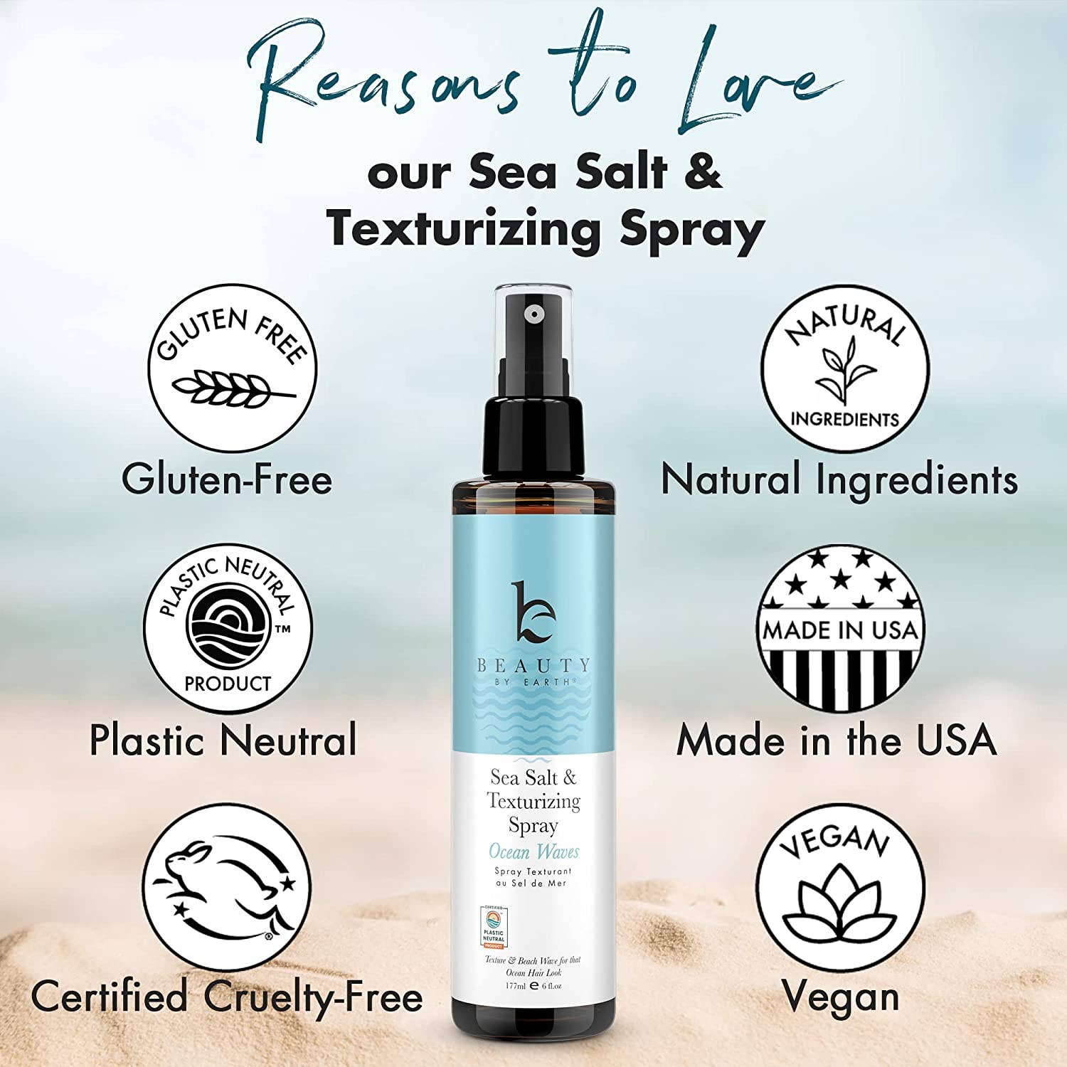 Sea Salt Spray Hair Texturizer | Beauty By Earth
