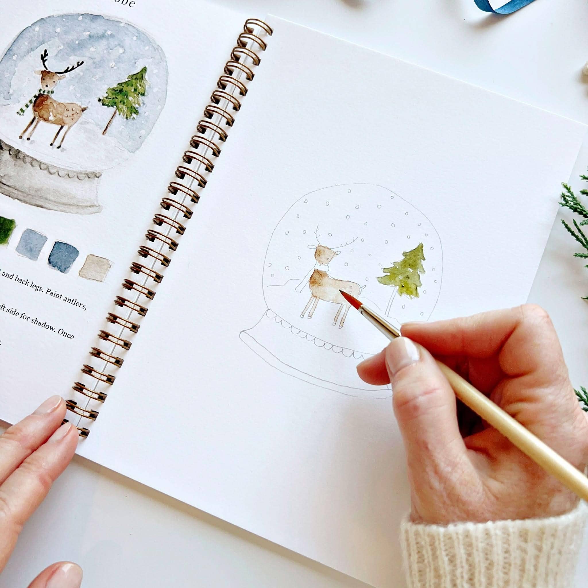 Winter watercolor workbook | Emily Lex Studio