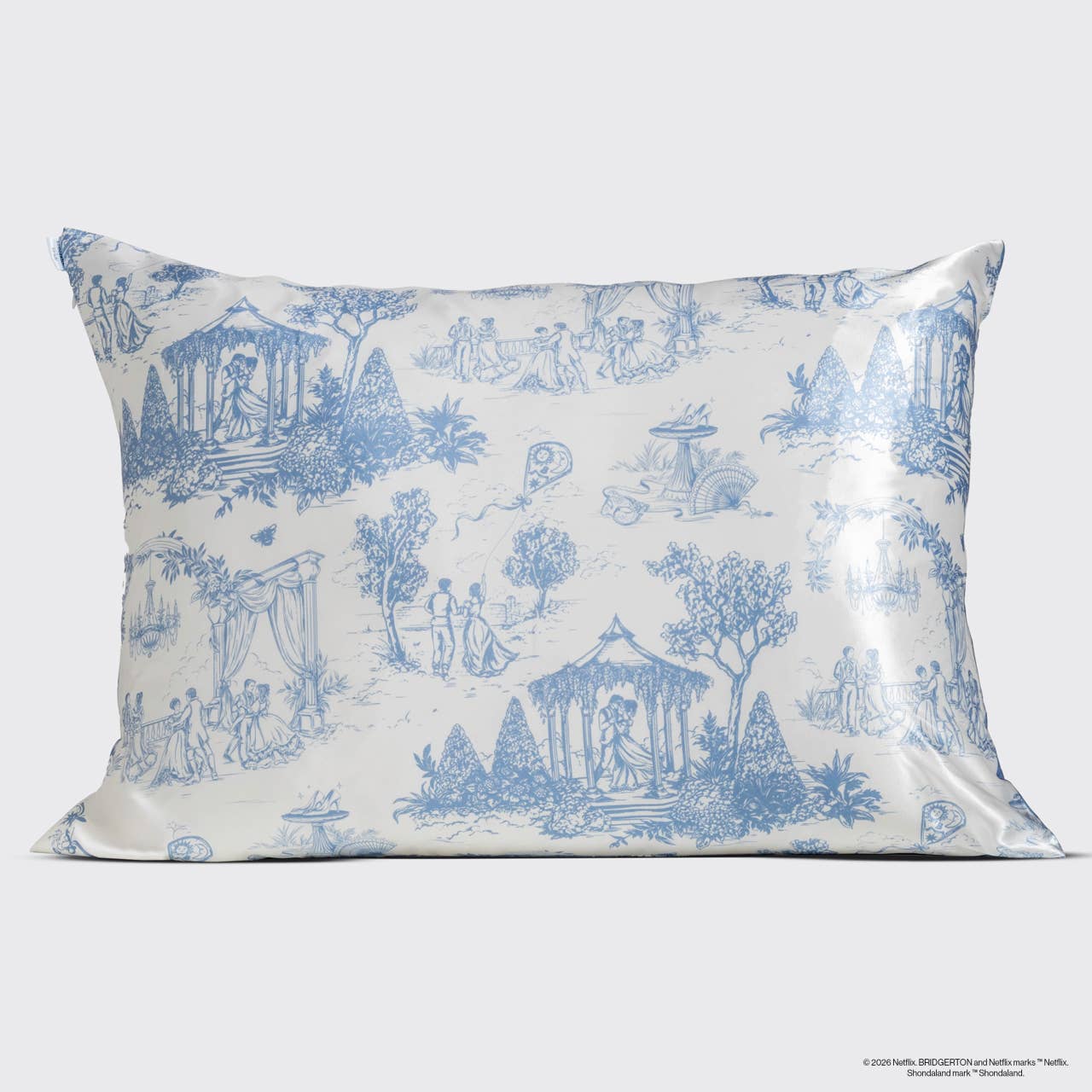 Bridgerton x Kitsch Satin Pillowcase in Garden Toile | KITSCH