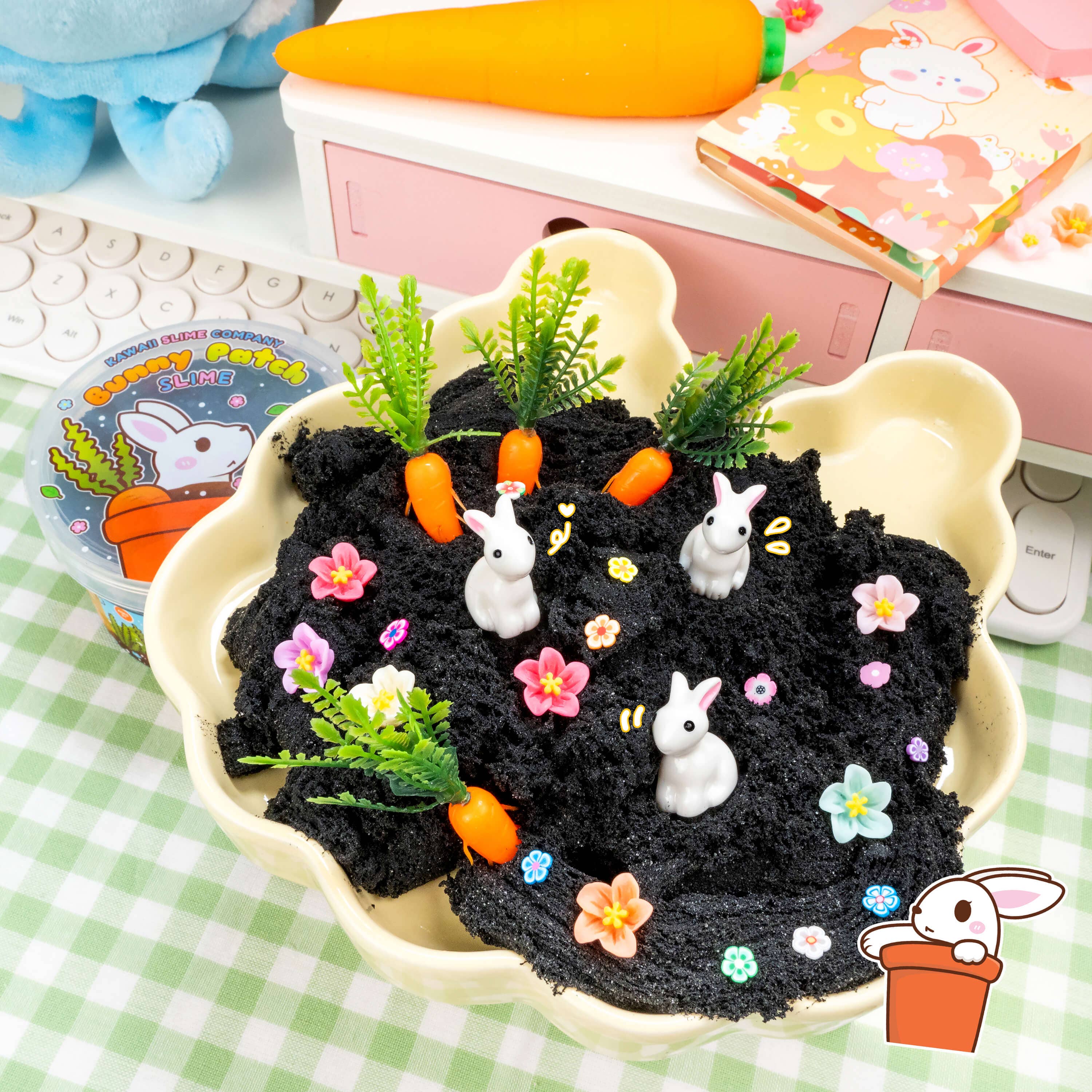 Bunny Patch Cloud-Dough Signature Dome™ Slime | Kawaii Slime