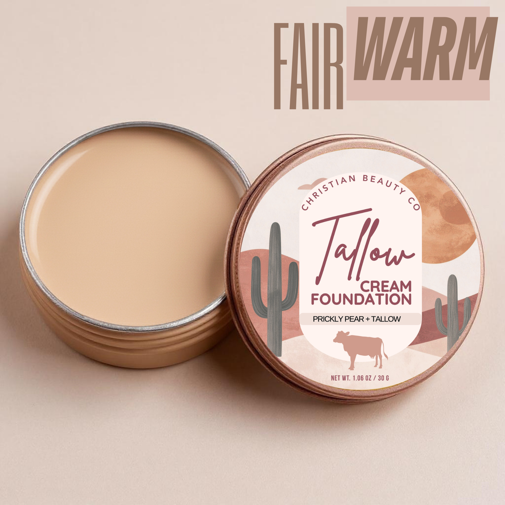 Tallow Cream Foundation | Christian Beauty Co