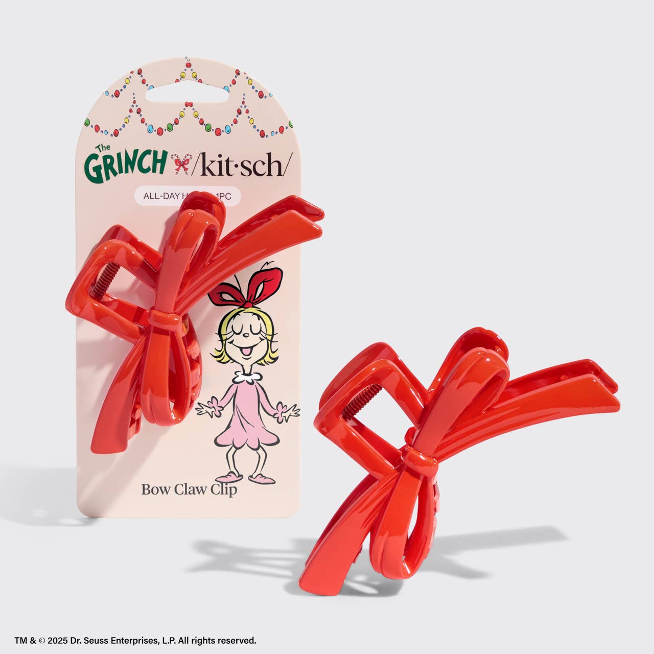 The Grinch x Kitsch Red Bow Claw Clip | Kitsch