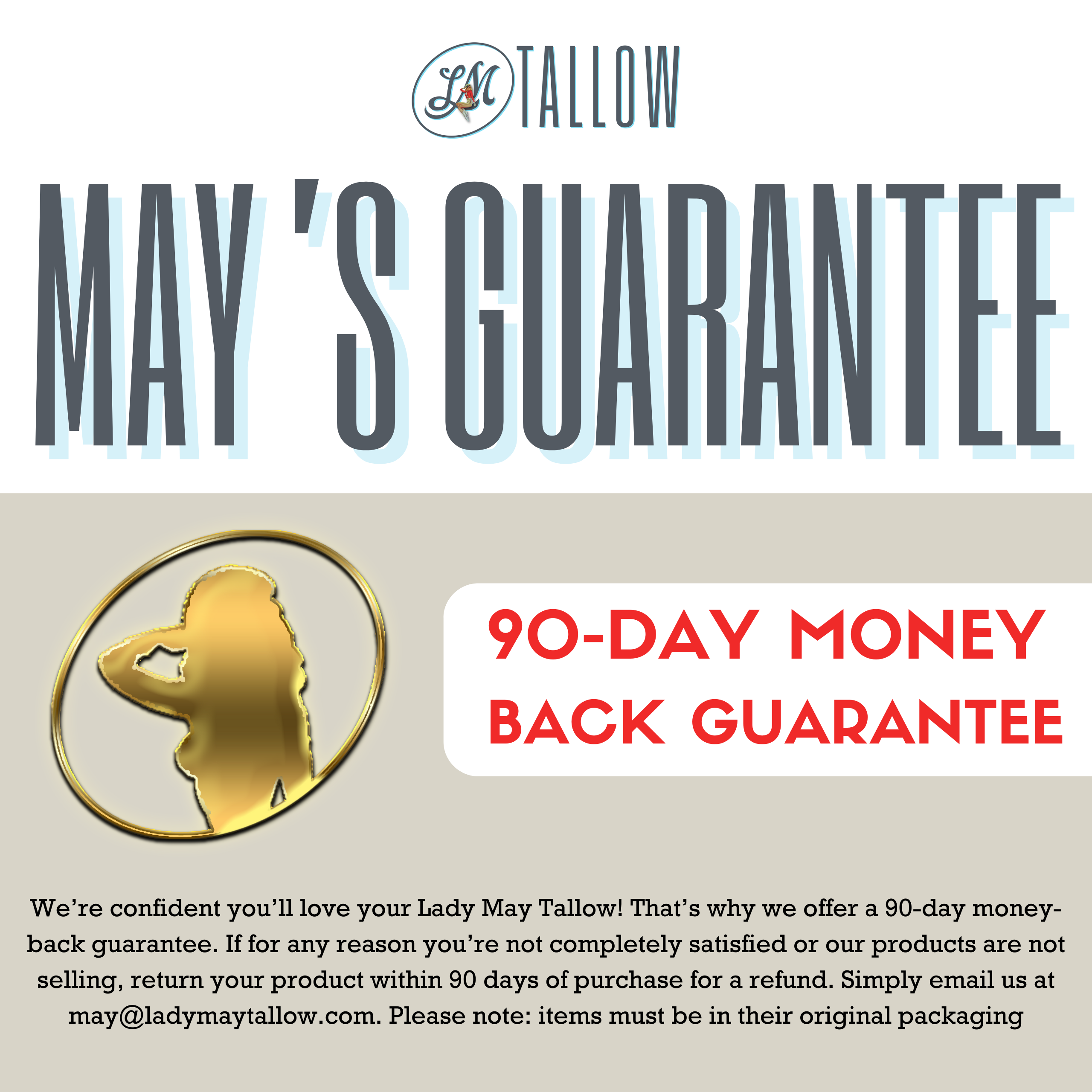 Unscented Whipped Tallow, 100% Grass Fed Beef Tallow Moisturizer | Lady May Tallow