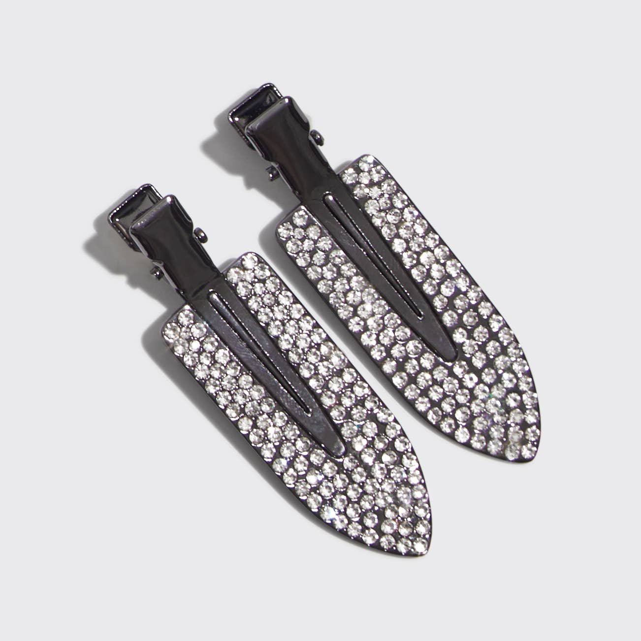 Metal Rhinestone Creaseless Clips 2pc Set | Kitsch