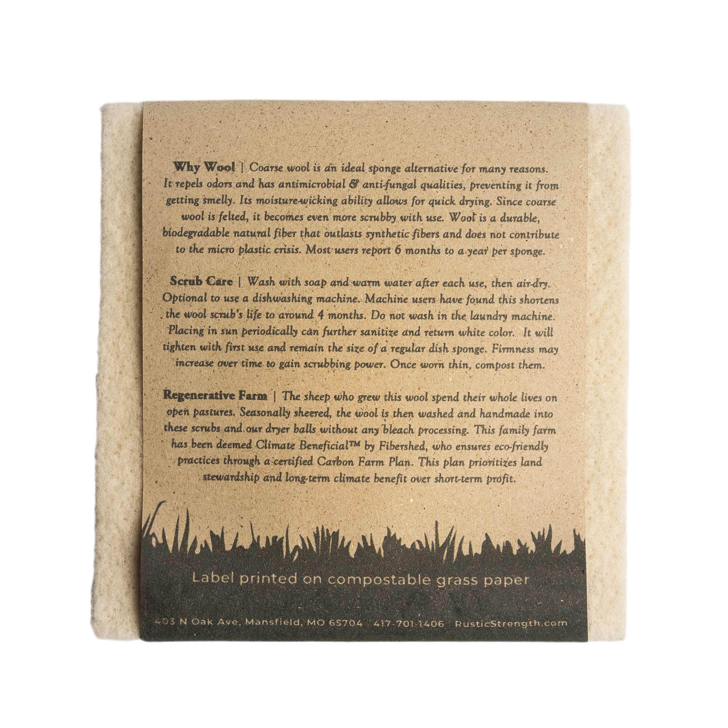Sustainable Wool Scrub | Rustic Strength