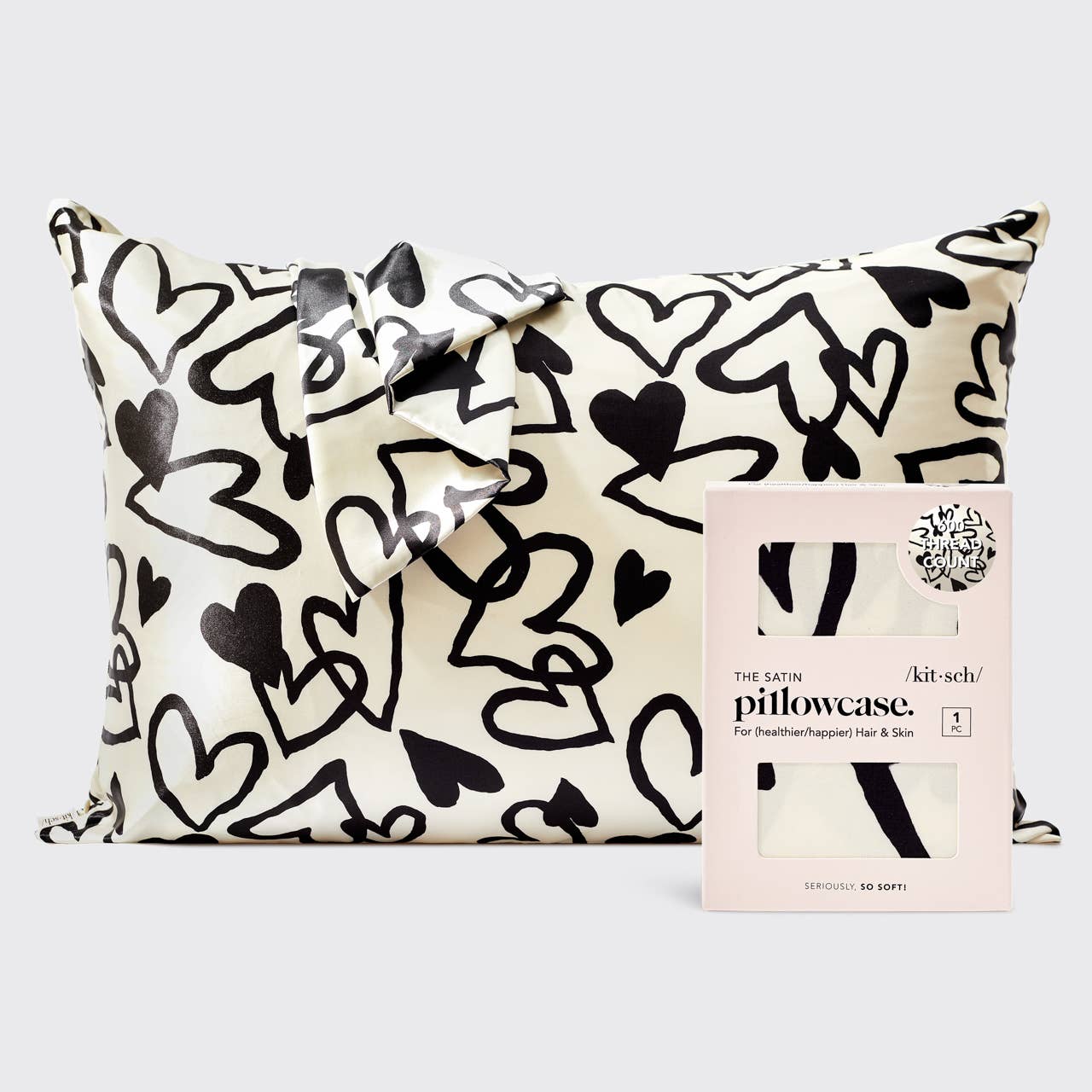 Satin Pillowcase Standard - Heart | KITSCH
