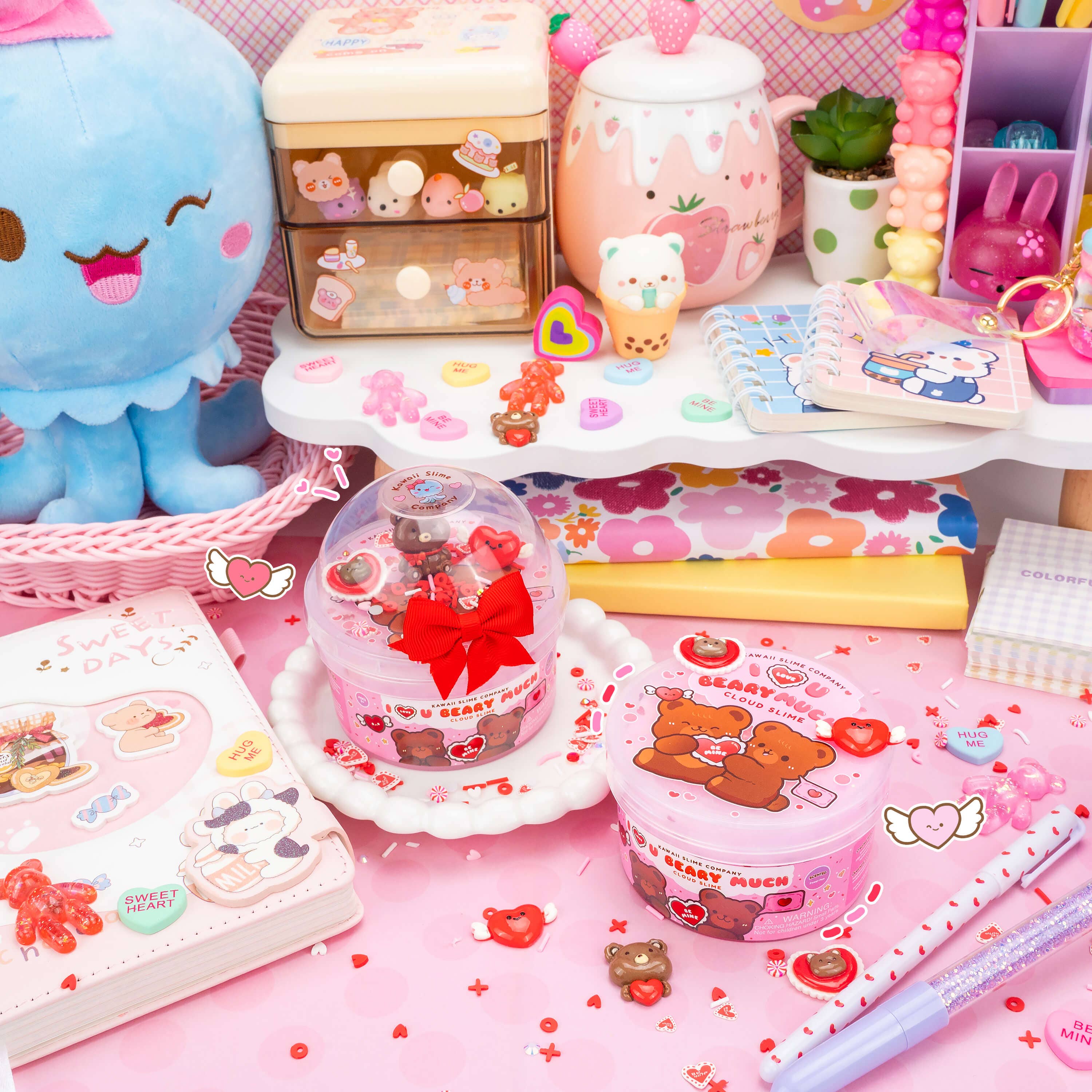 I Love You Beary Much Cloud Signature Dome™ Slime | Kawaii Slime