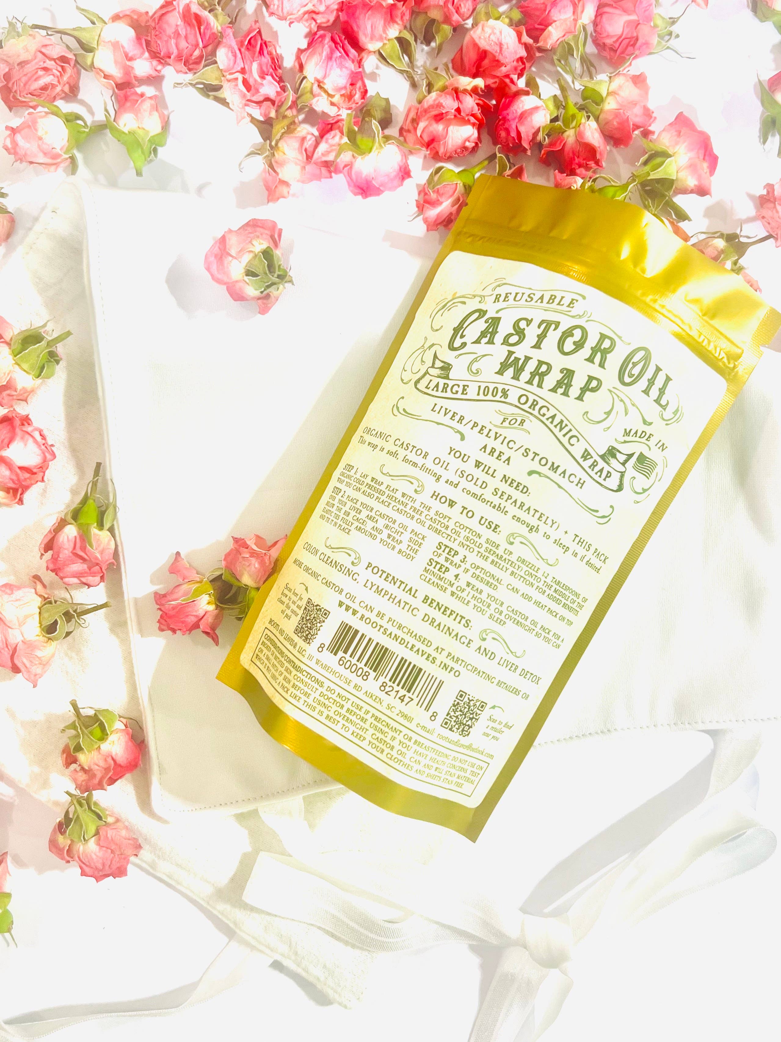 Castor Oil Wrap 100% Organic | Roots and Leaves