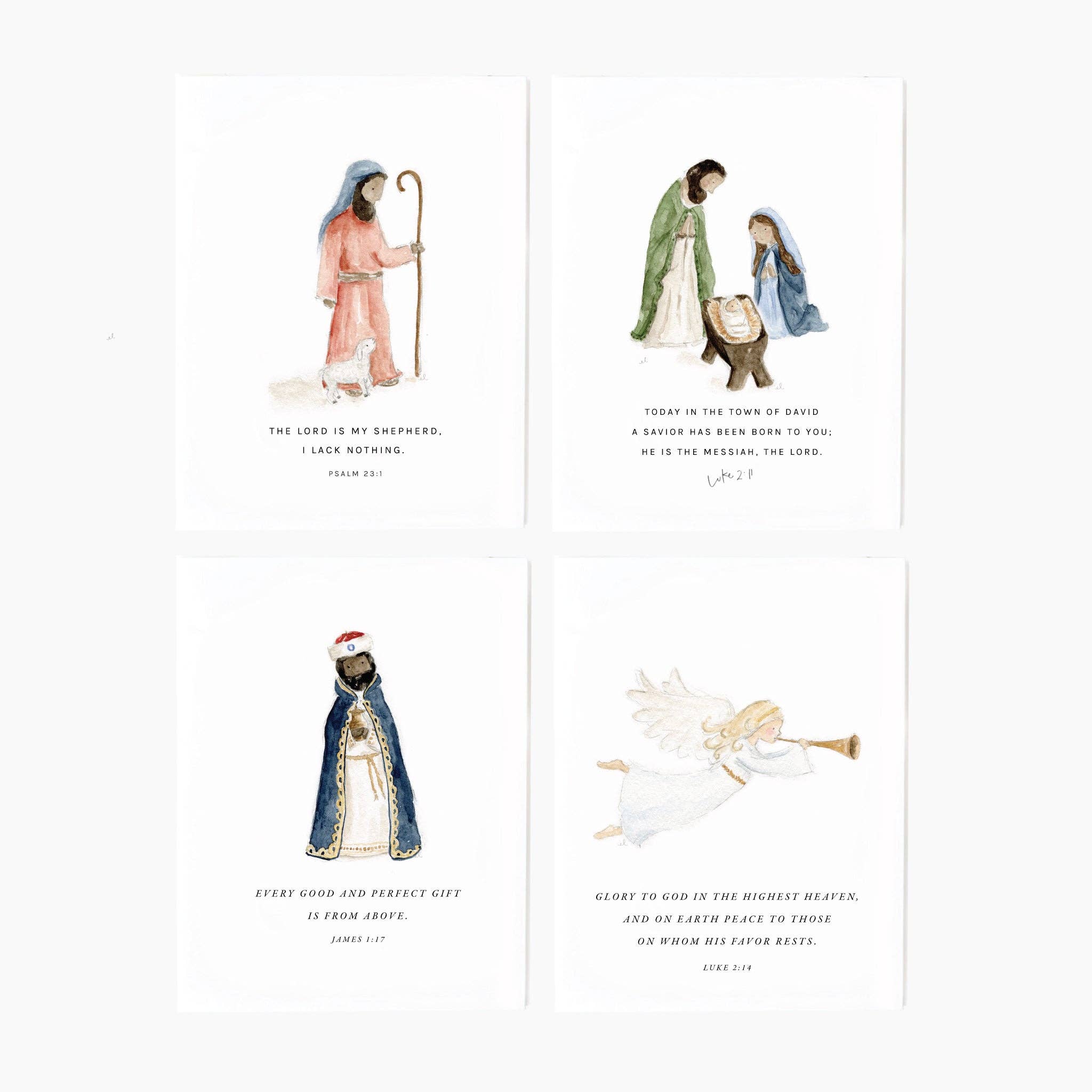 Nativity scripture assorted notecard set | Emily Lex Studio