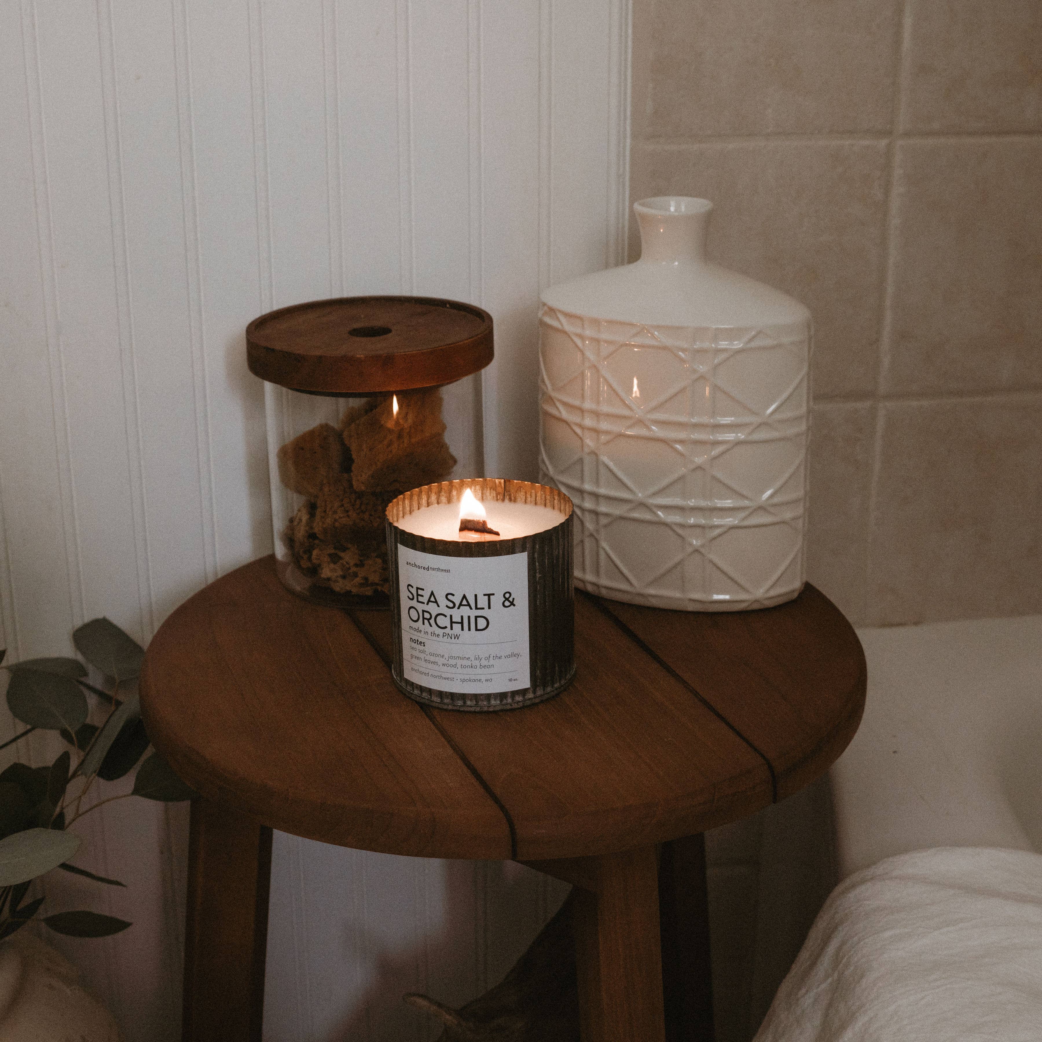 Christmas Cottage Rustic Vintage Farmhouse Wood Wick Candle | Anchored Northwest