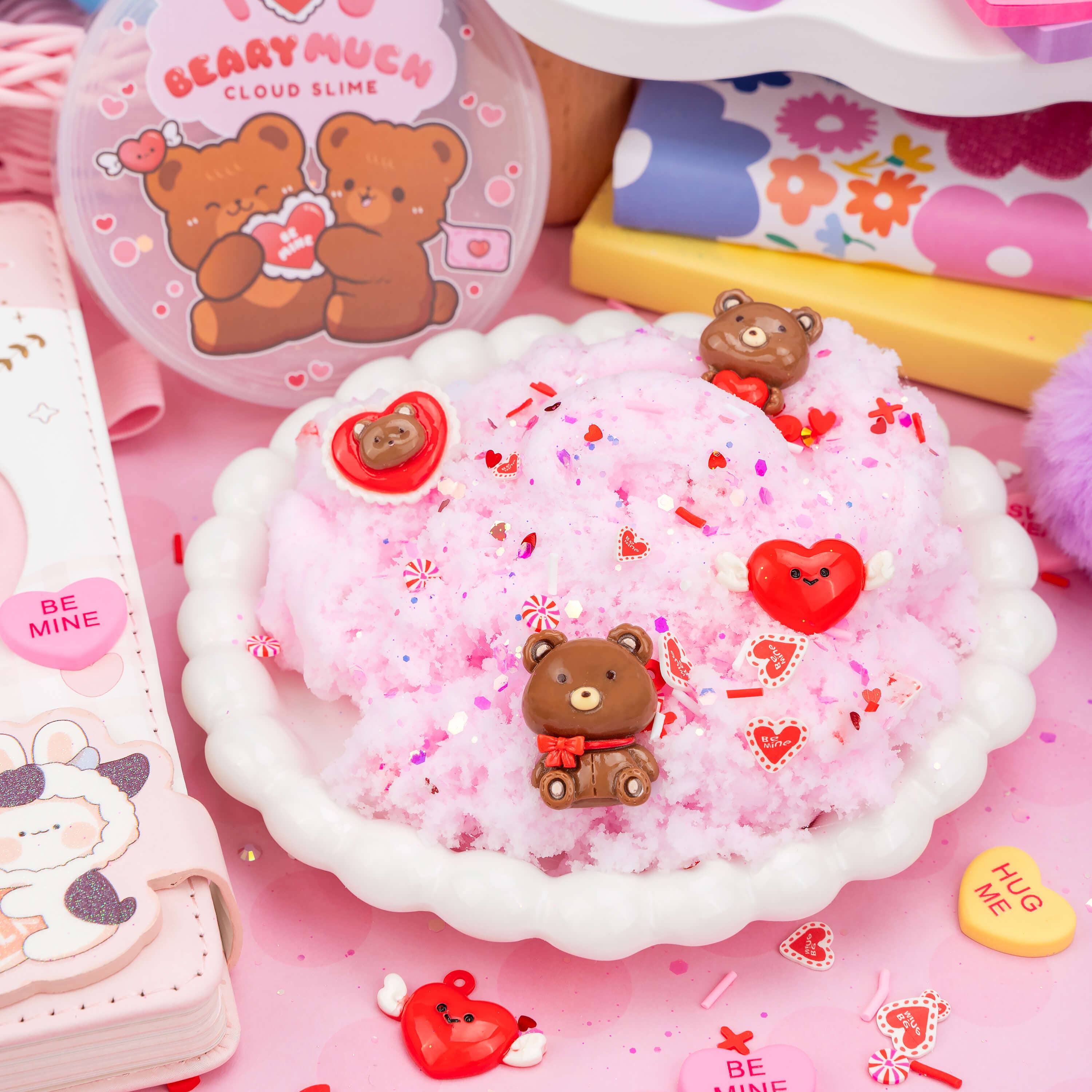 I Love You Beary Much Cloud Signature Dome™ Slime | Kawaii Slime