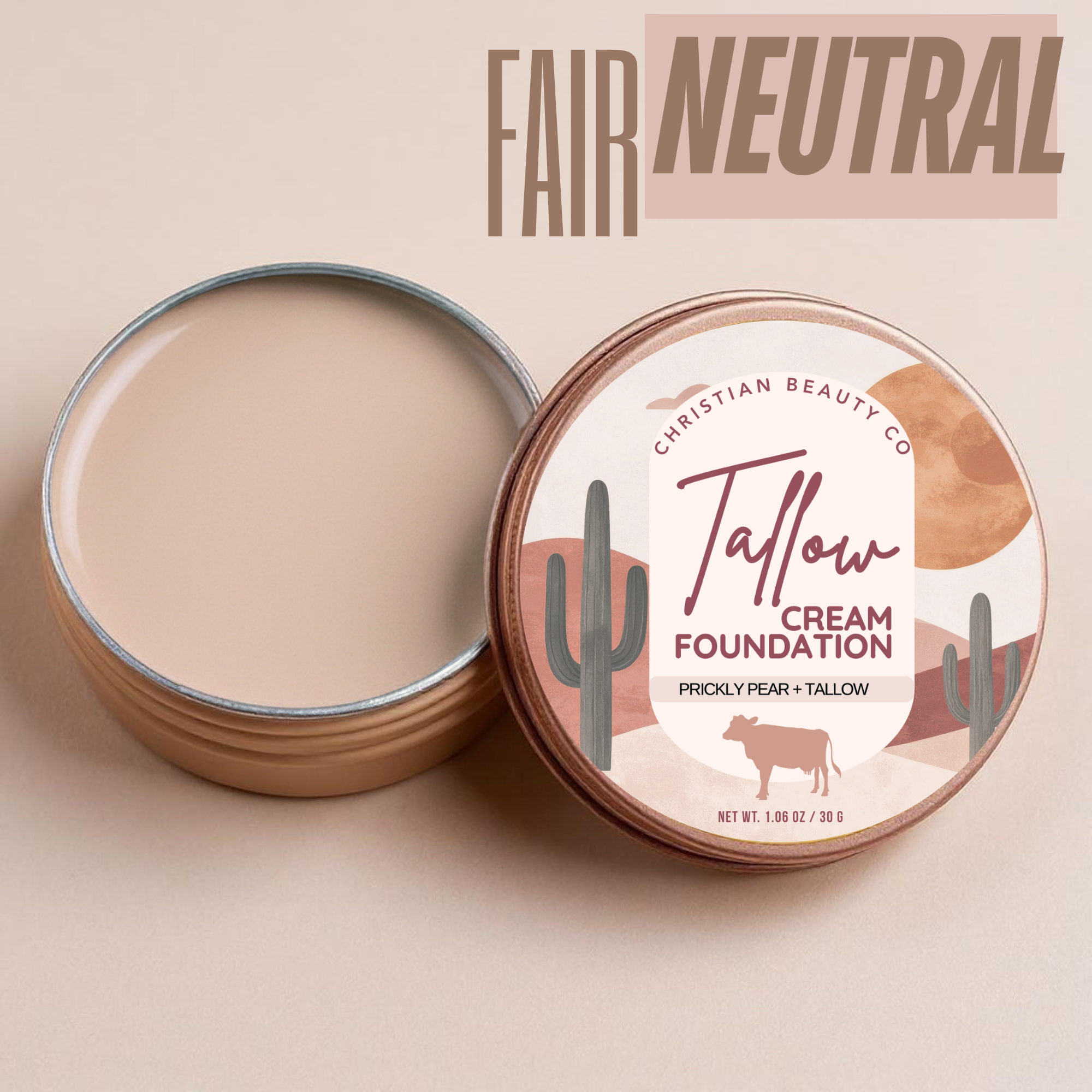 Tallow Cream Foundation | Christian Beauty Co