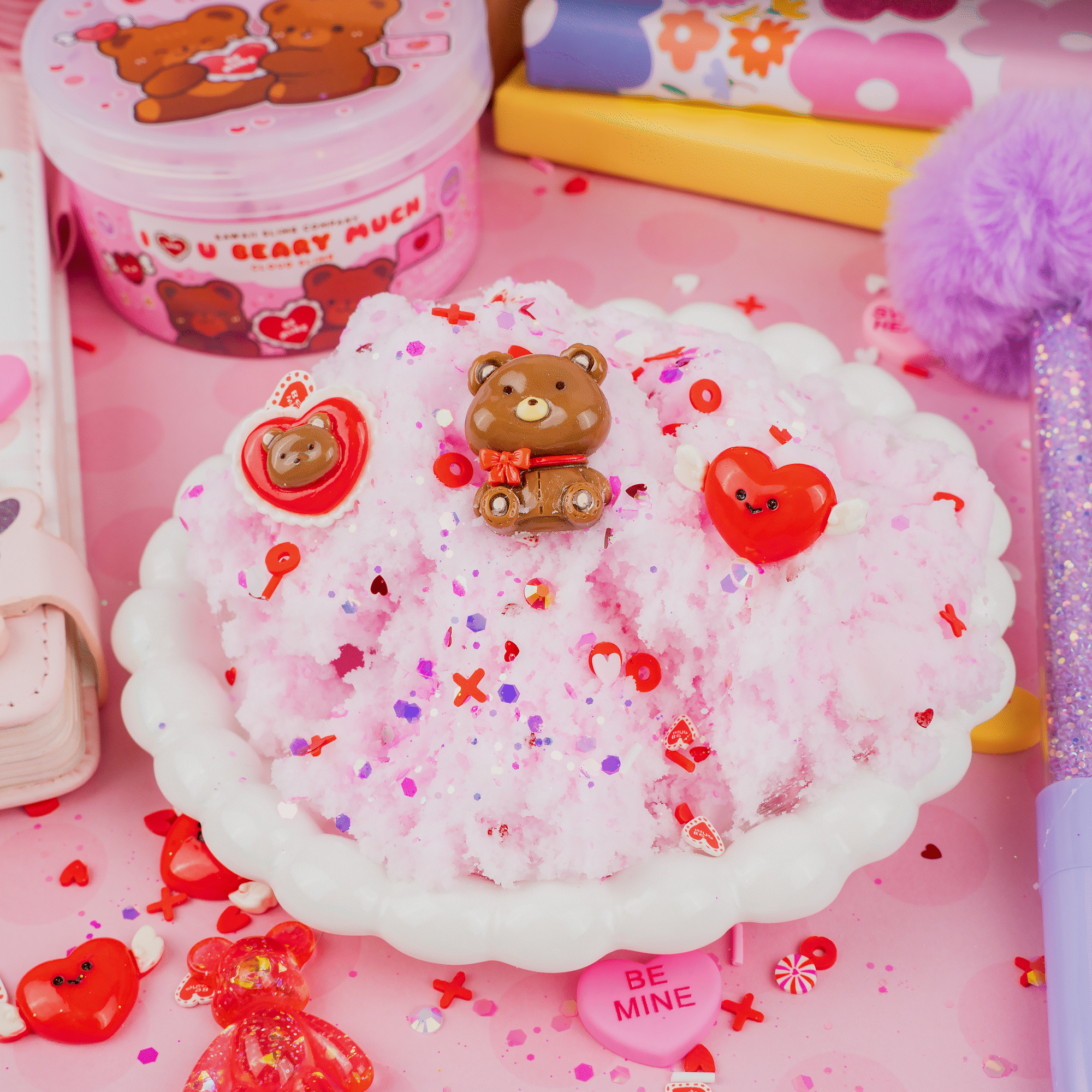 I Love You Beary Much Cloud Signature Dome™ Slime | Kawaii Slime