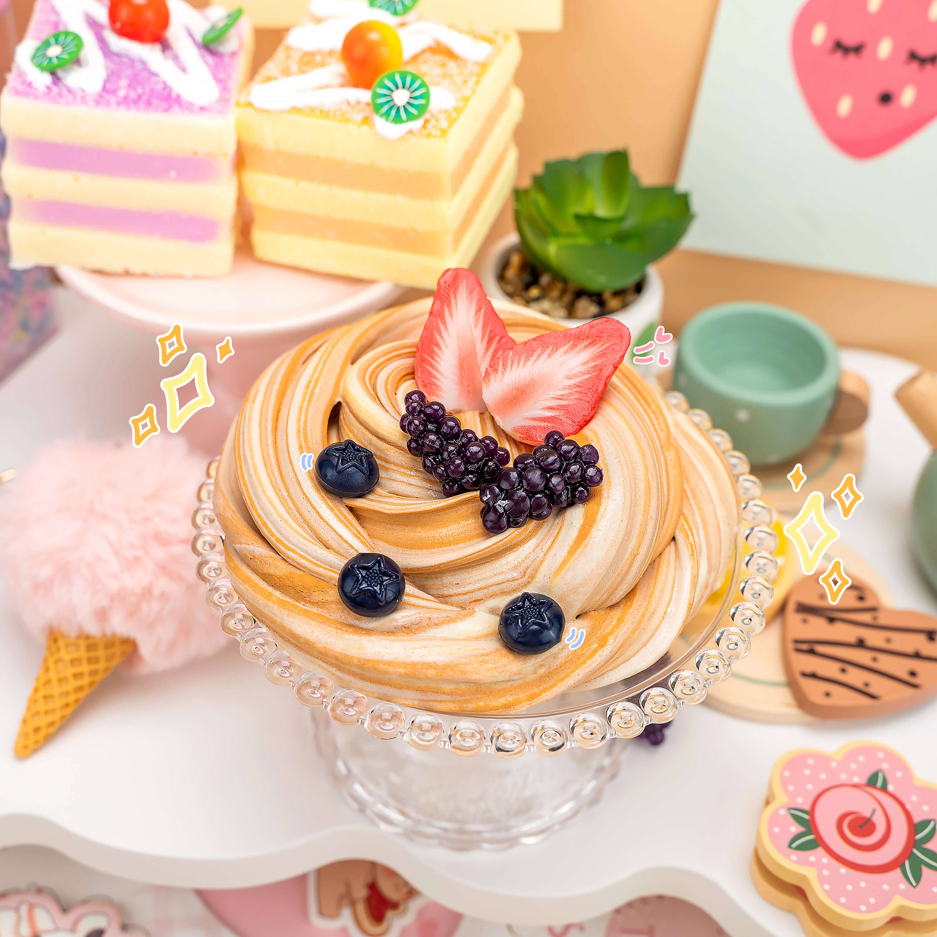 Japanese Cheesecake Butter Signature Dome™ Slime | Kawaii Slime