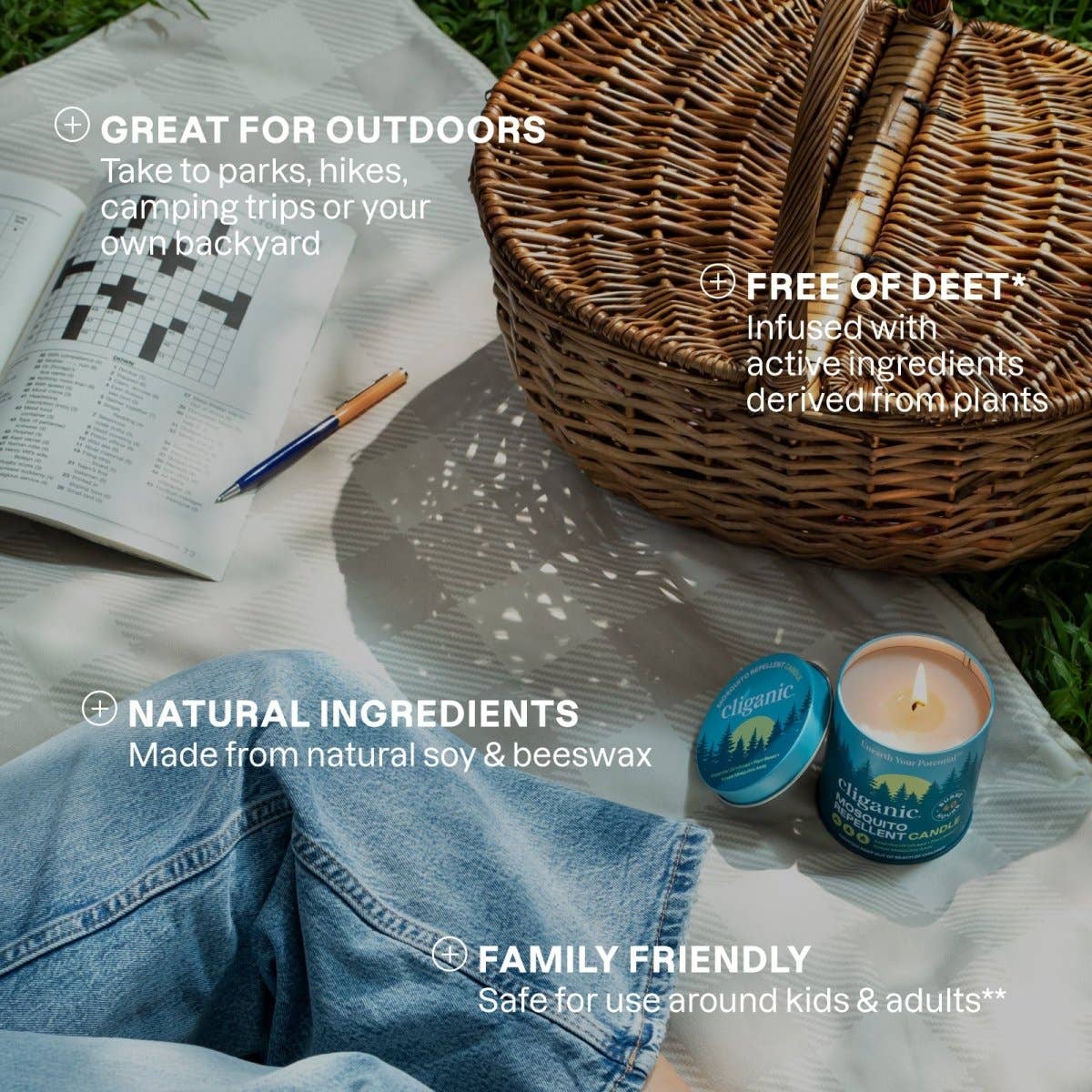 Mosquito Repellent Candle 22oz | Cliganic