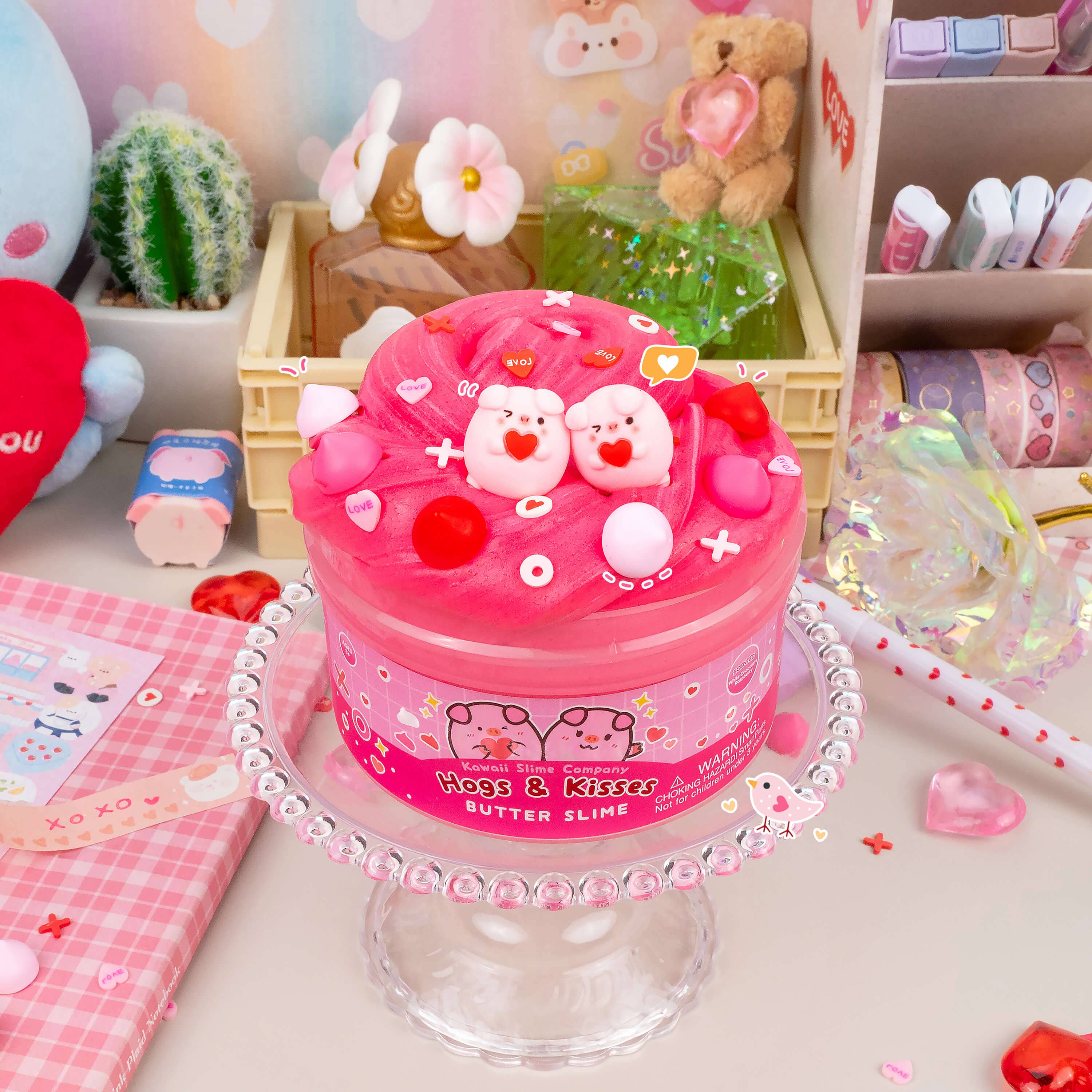 Hogs & Kisses Butter Signature Dome™ Slime | Kawaii Slime
