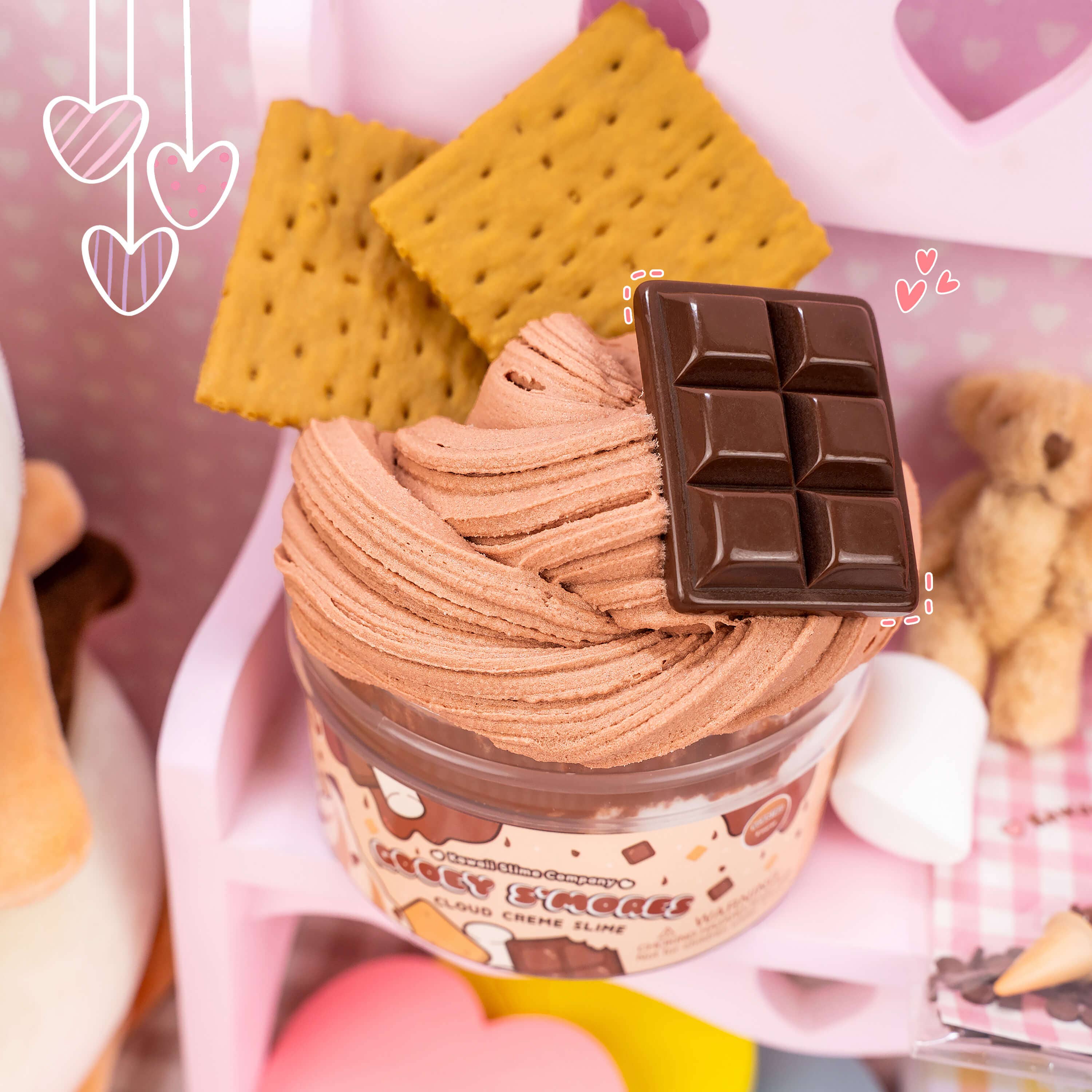 Gooey S'mores Cloud Creme Slime | Kawaii Slime Co
