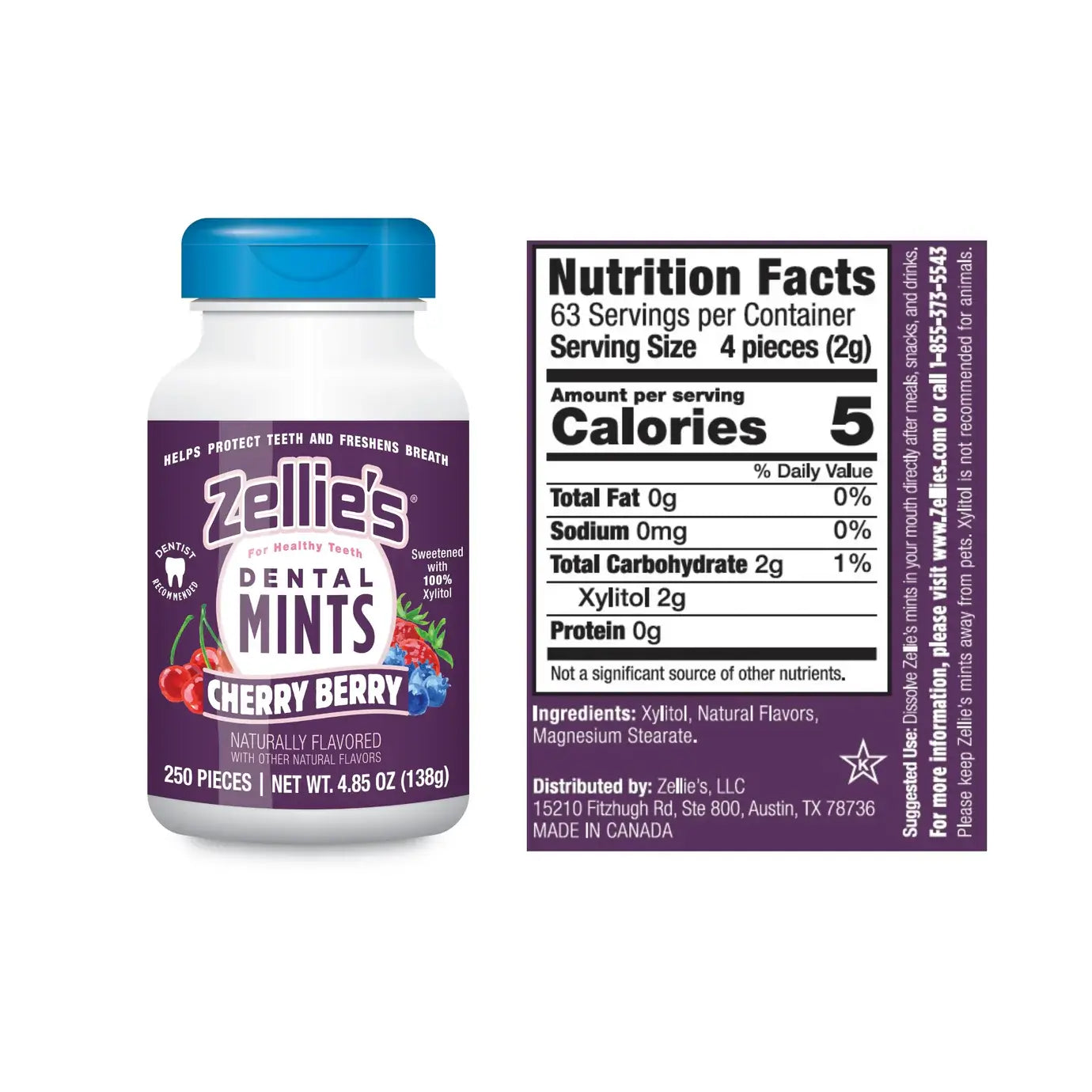 Zellie's Xylitol Dental Mints - Cherry Berry | Zellies