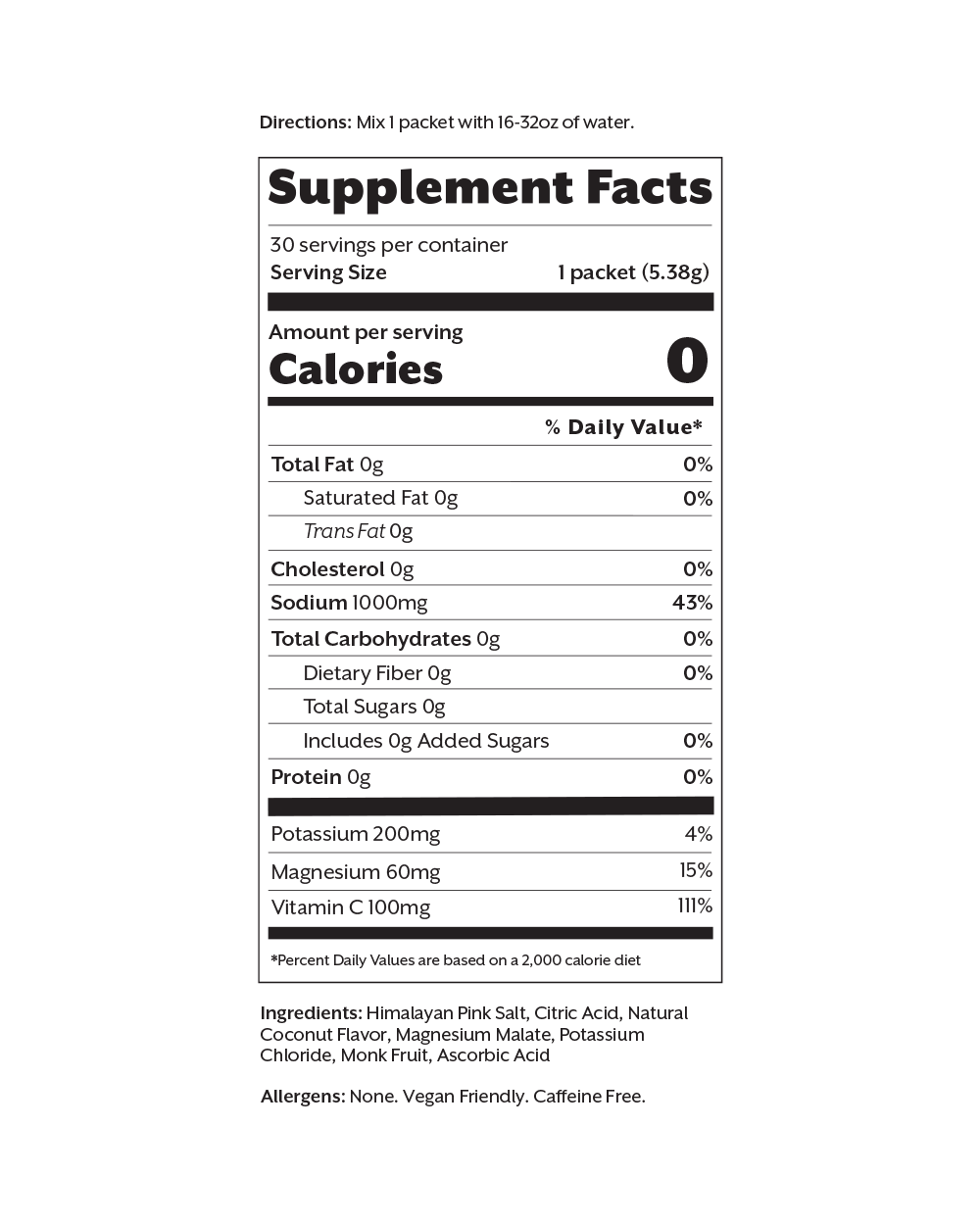Salted Coconut Electrolyte Drink Mix | Promix