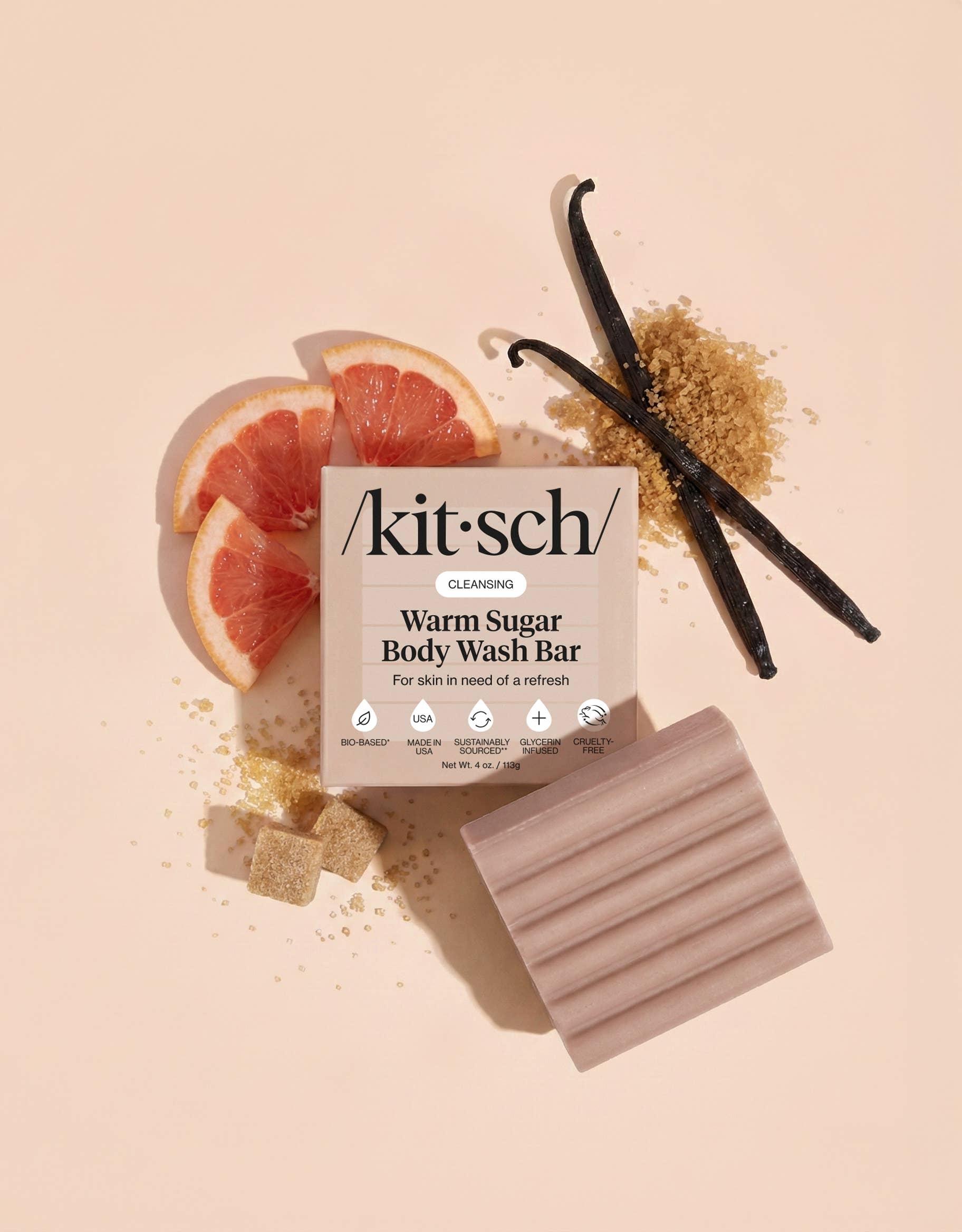 Cleansing Warm Sugar Body Wash Bar | KITSCH