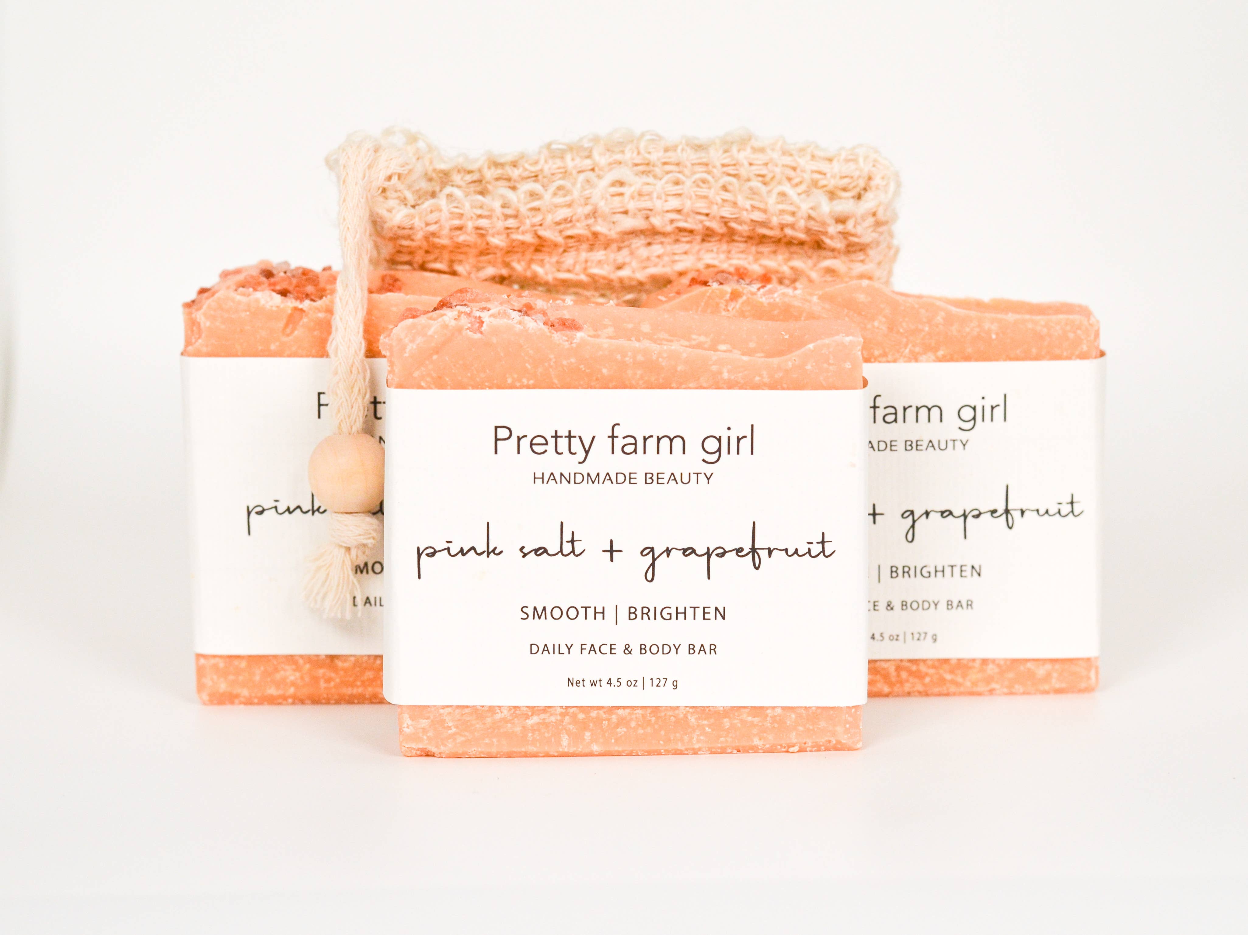 Pink Himalayan Salt + Grapefuit Soap | Pretty Farm Girl