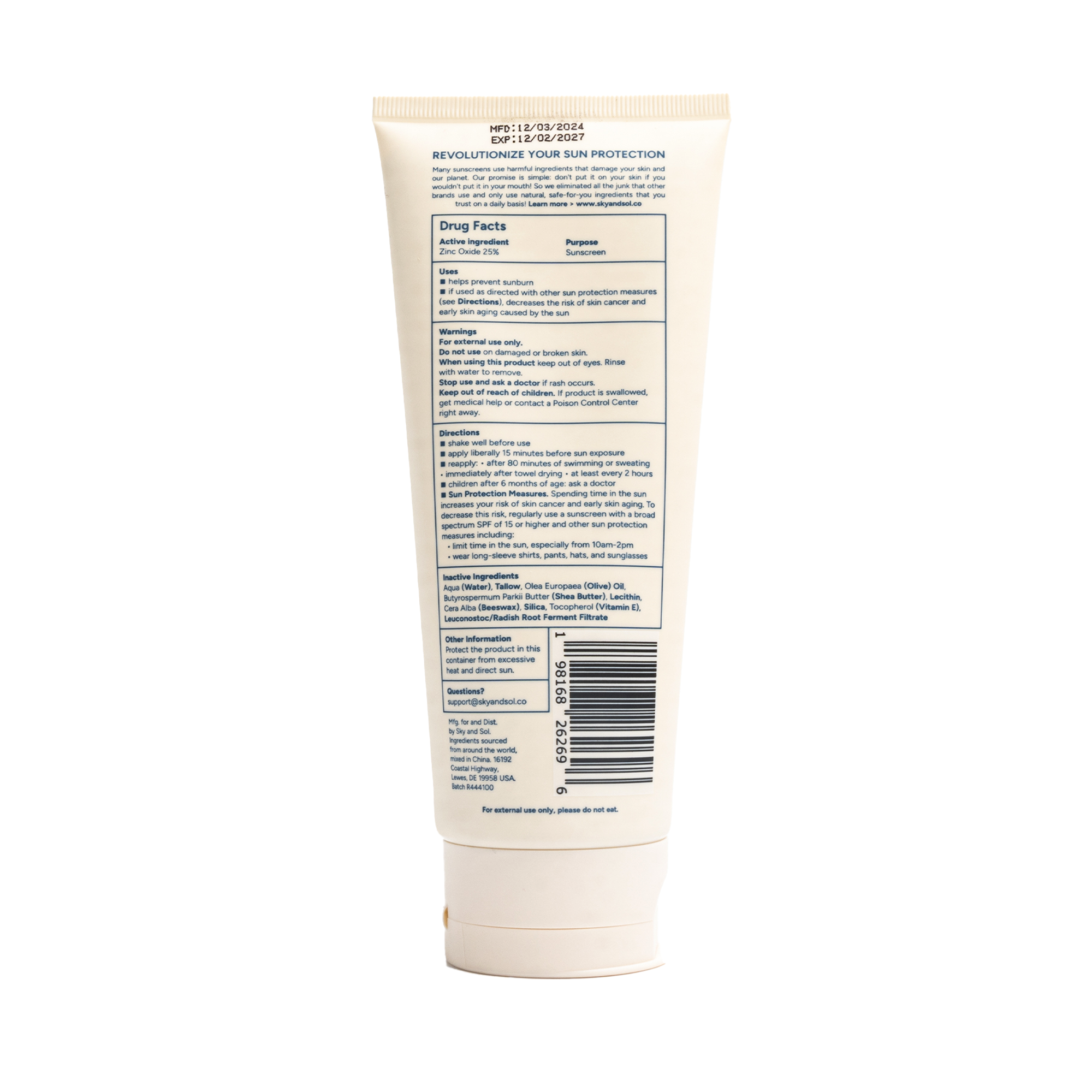 Body Sunscreen SPF 50 | Sky and Sol