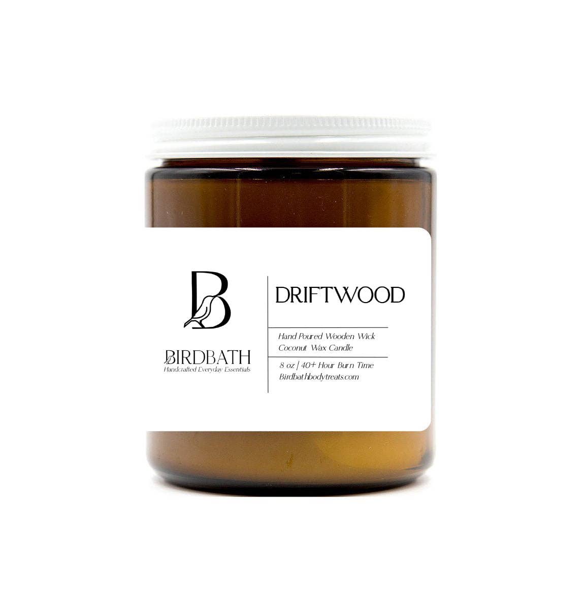 Driftwood Coconut Wax Candle | Birdbath