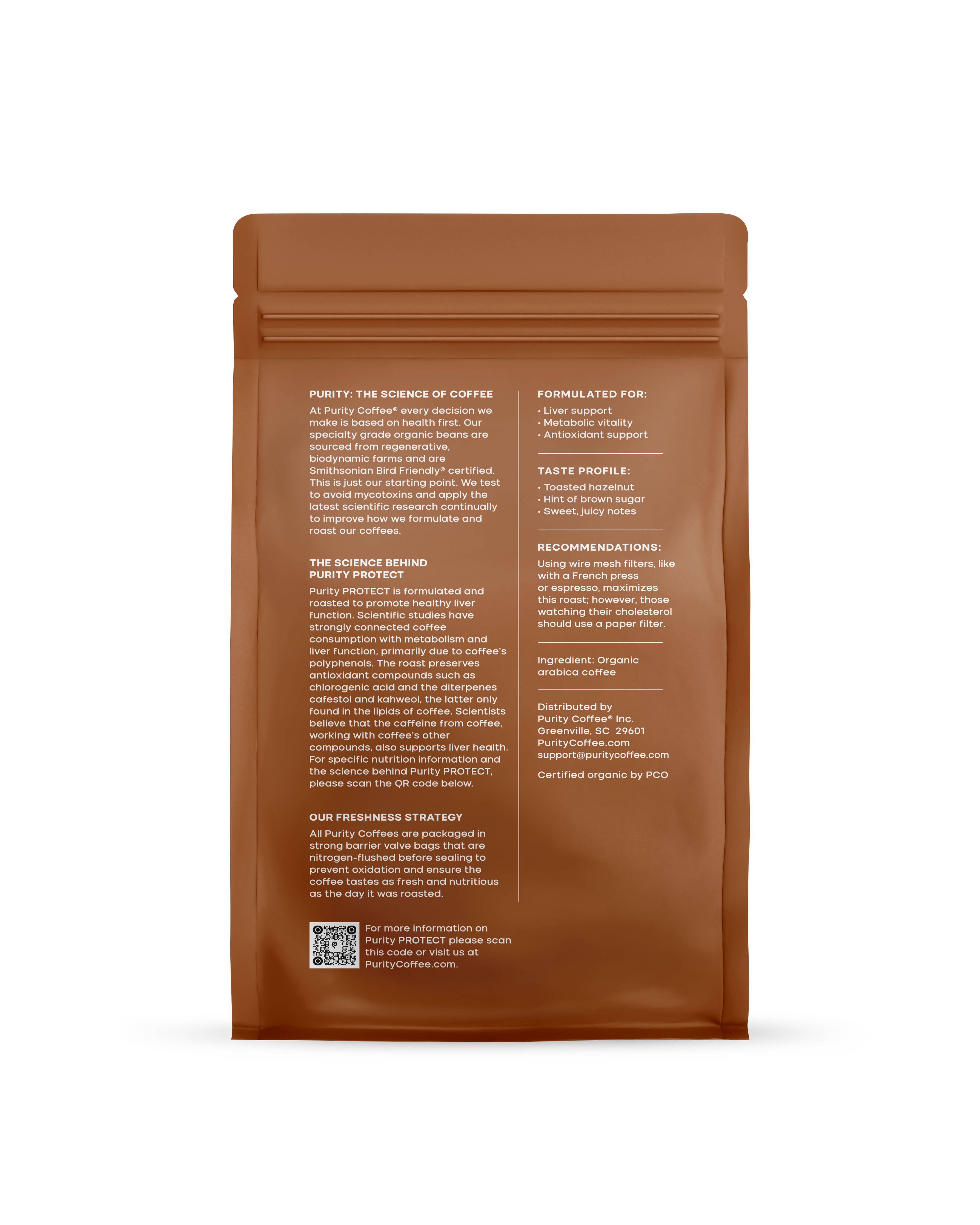 PROTECT: Light-Medium Roast Whole Bean Coffee | Purity Coffee