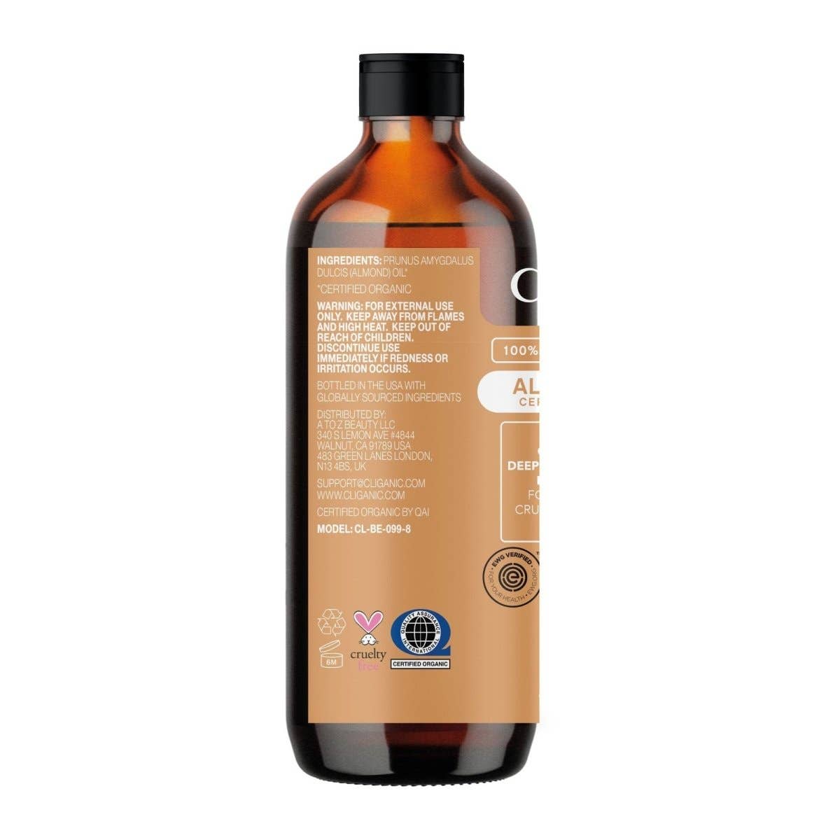 Organic Sweet Almond Oil | Cliganic